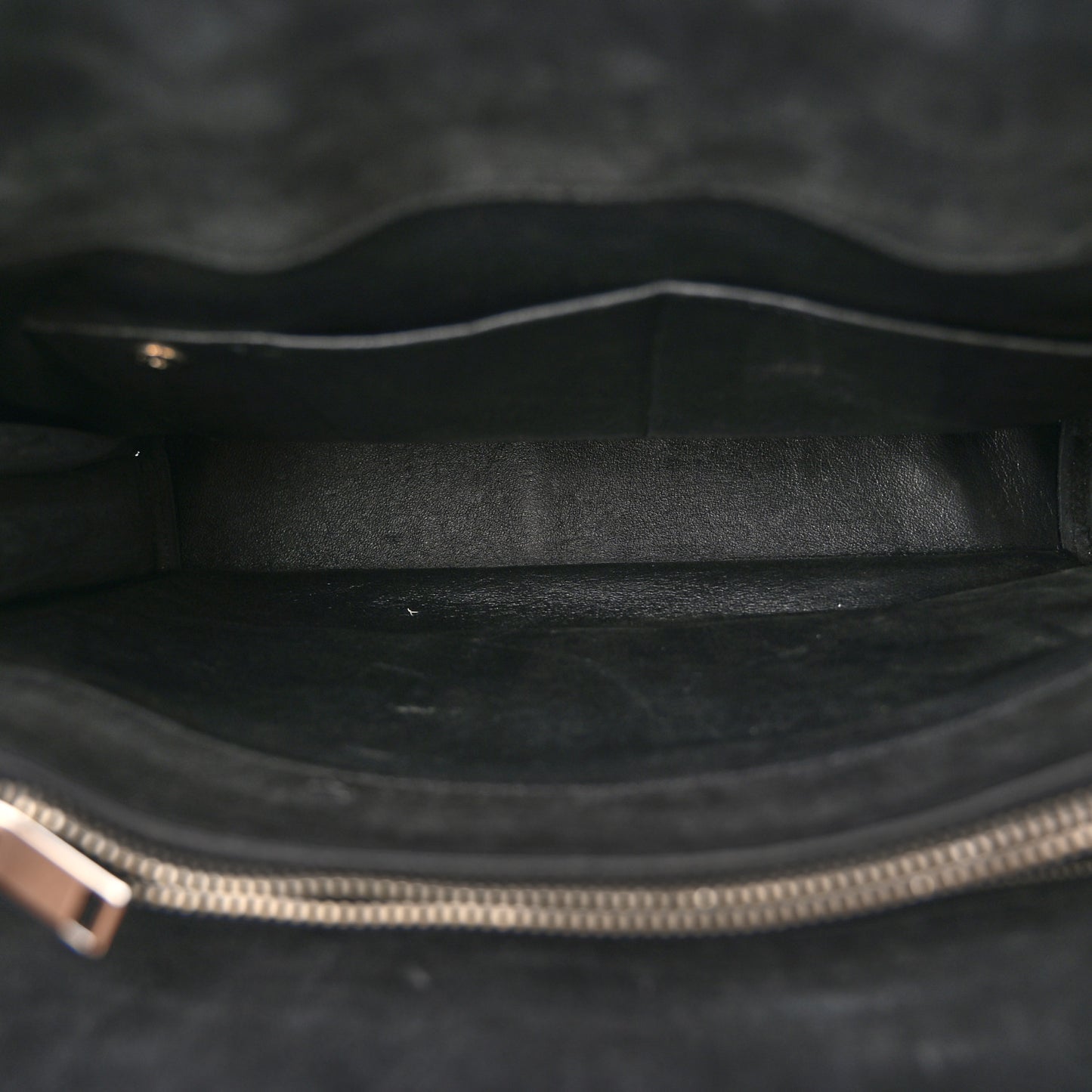 Suede Crocodile Embossed Small Sac De Jour Black