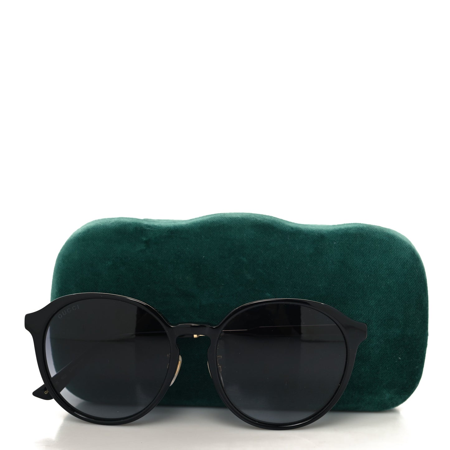 Acetate Round Frame Sunglasses GG0205SK Black