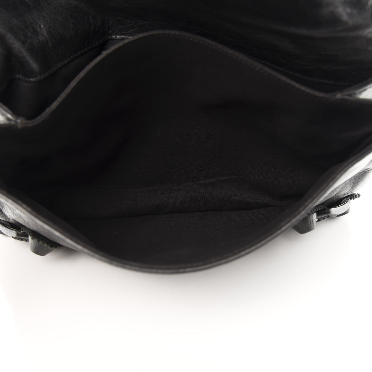 Balenciaga Agneau Giant Brogues Hardware Envelope Clutch Black 6 of 11