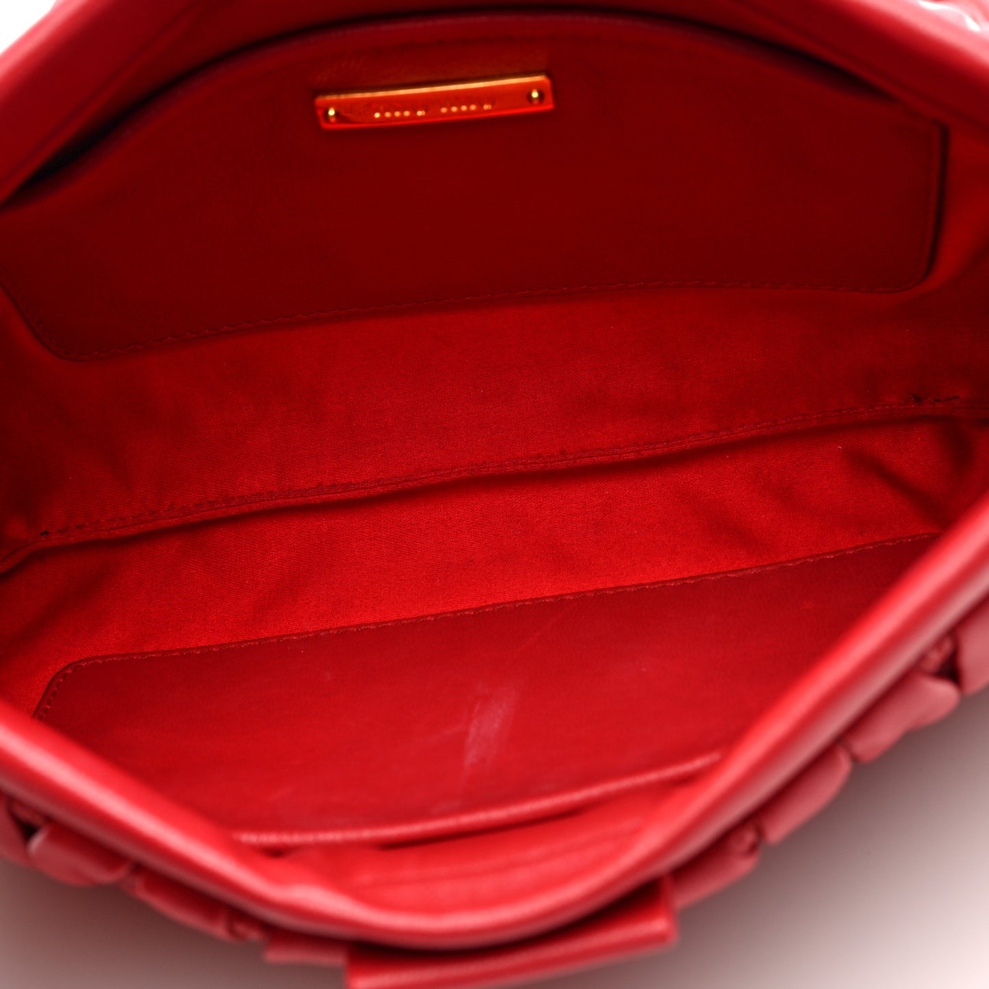Nappa Matelasse Crossbody Clutch Red