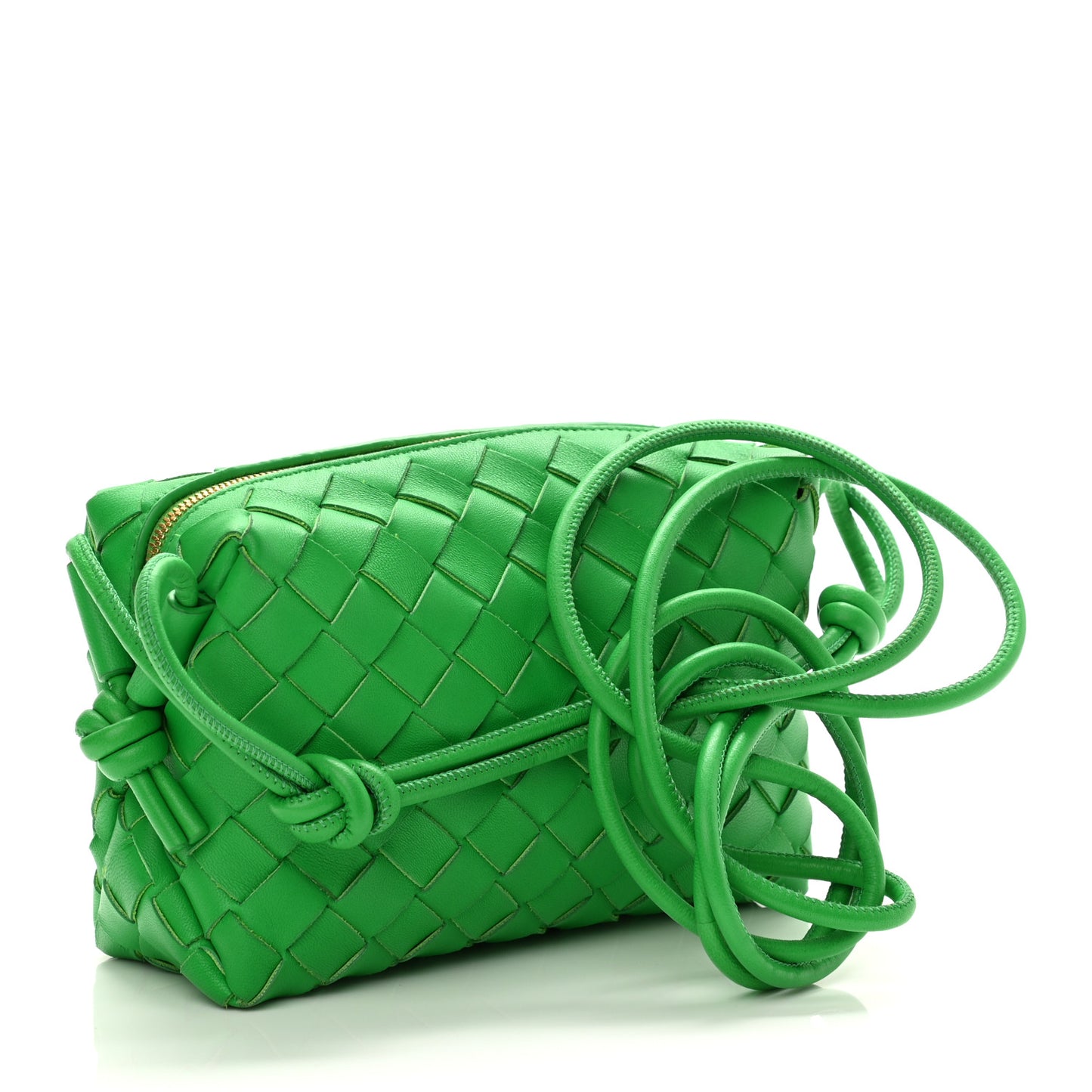 Nappa Intrecciato Mini Loop Camera Bag Parakeet