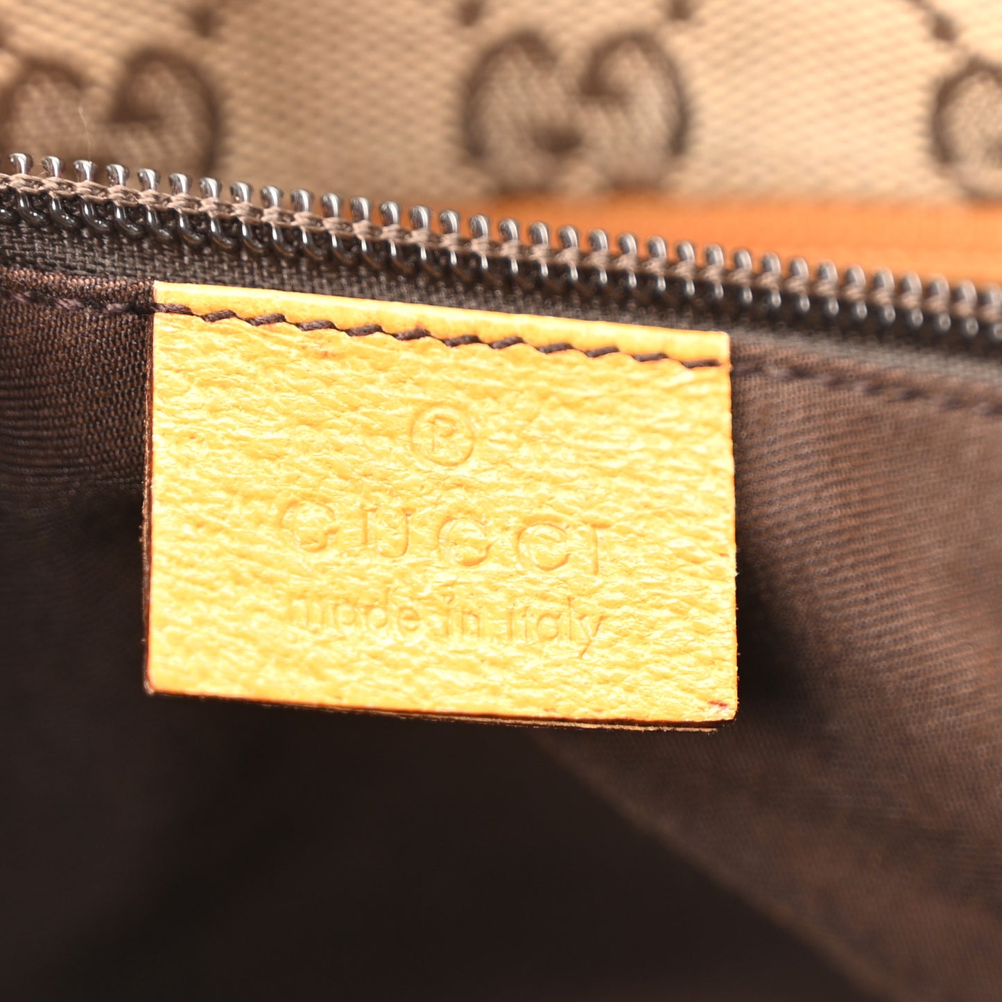 GG Monogram Small Web Handle Bucket Tote Yellow