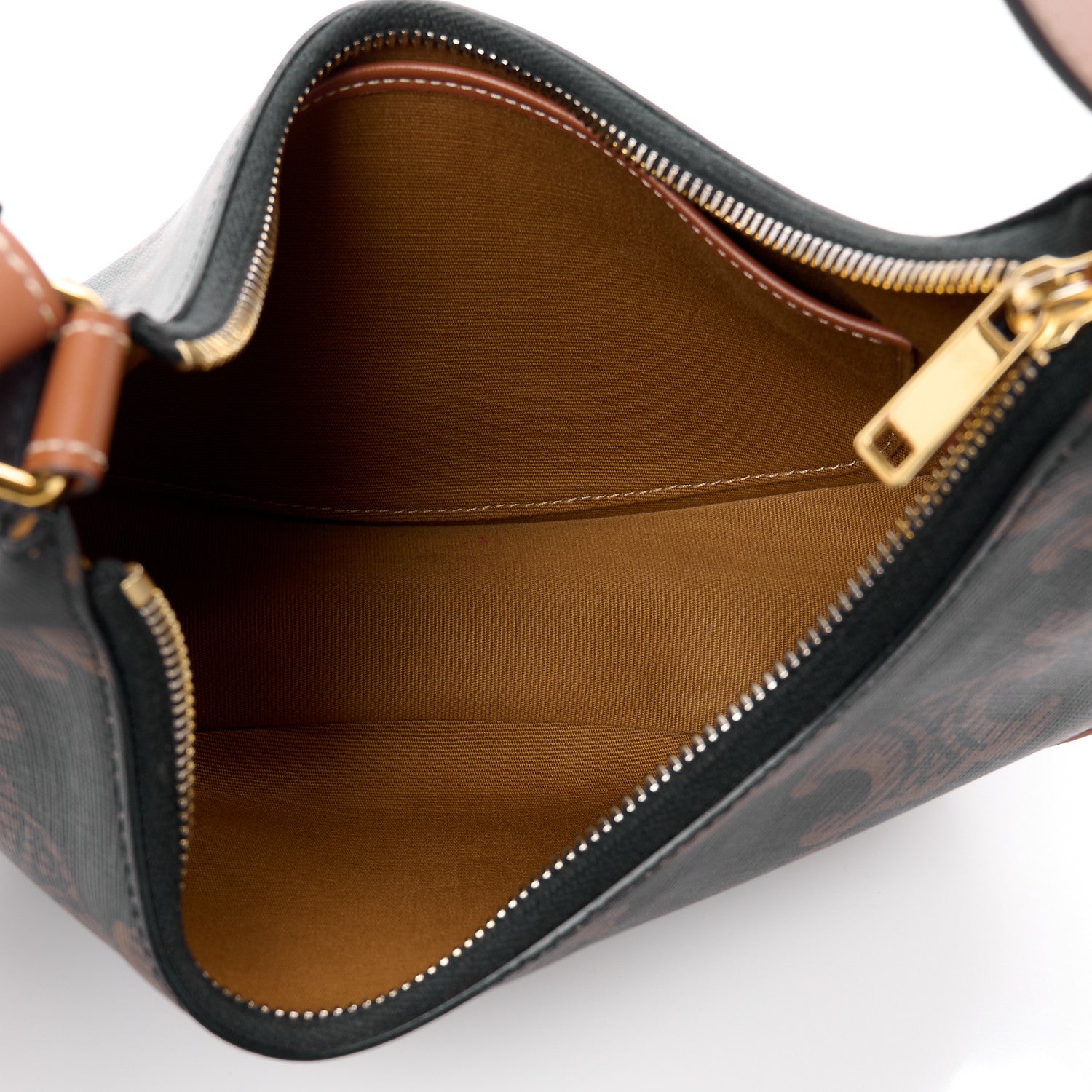 Celine Triomphe Canvas XL Calfskin Ava Triomphe Shoulder Bag Tan 5 of 16