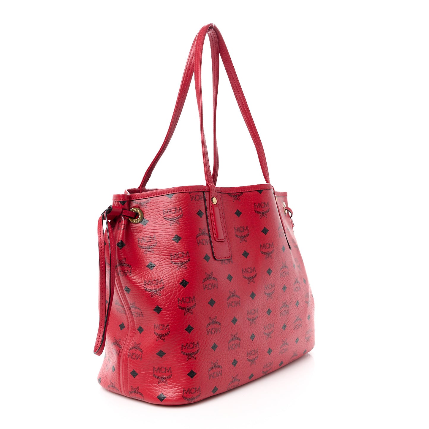 Visetos Medium Liz Reversible Shopper Tote Ruby Red