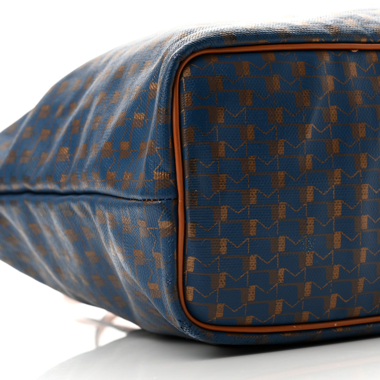 Grained Calfskin Canvas 1920 Oh! Tote Ruban Duo MM Indigo Bronze Cognac