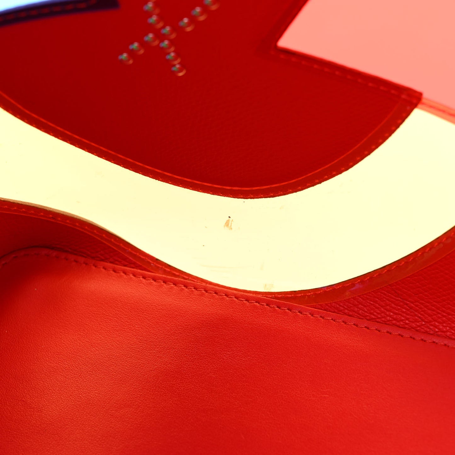 Calfskin PVC Love Spikes East West Cabata Tote Latte Multicolor