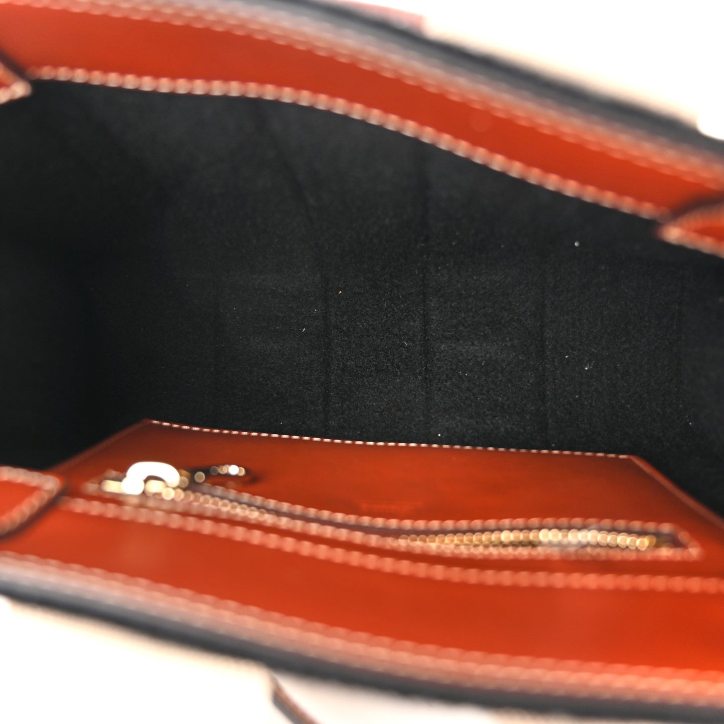 Felt Calfskin Small Woody Ribbon Tote With Strap Black