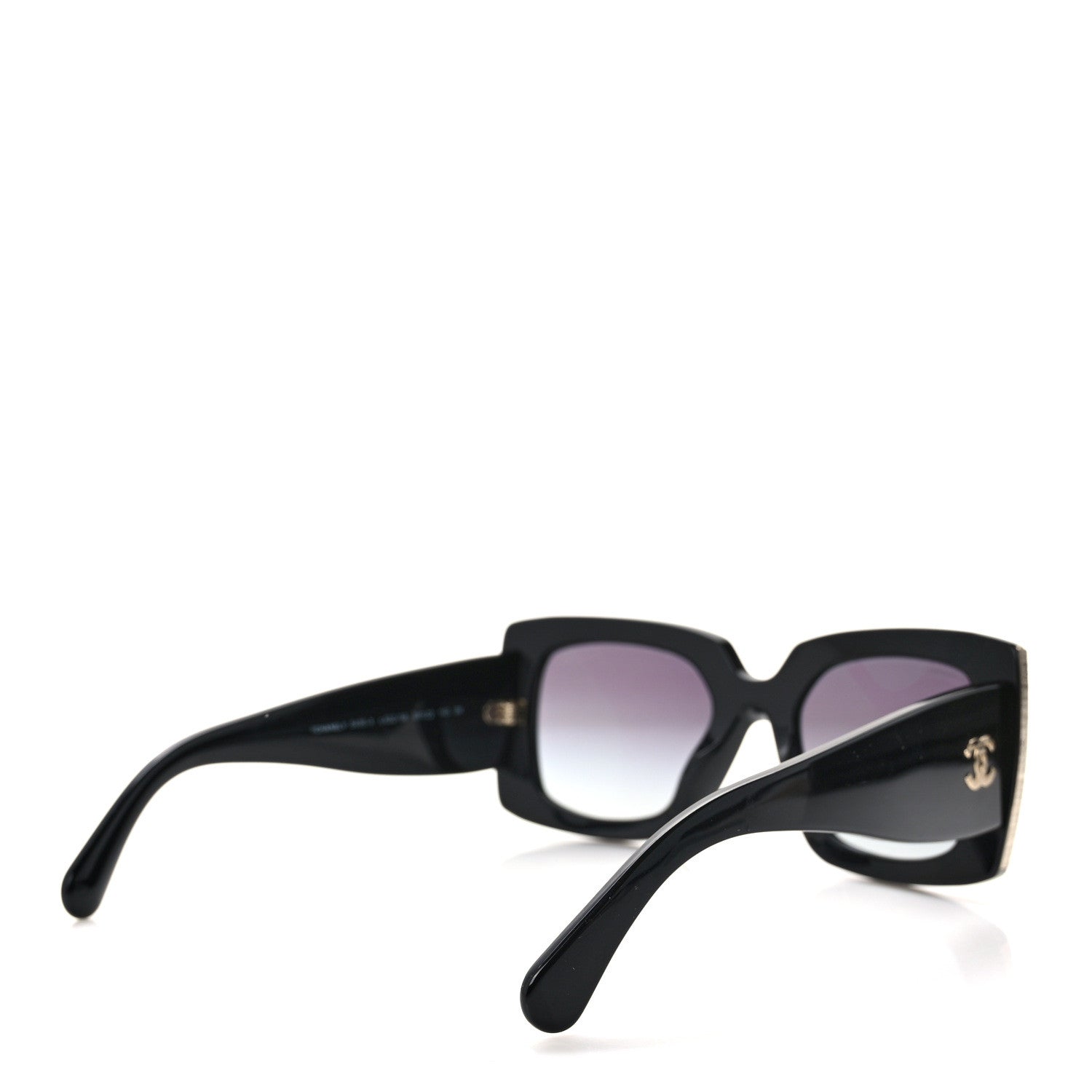 Chanel Acetate Rectangle Sunglasses 5435-A Black 4 of 7