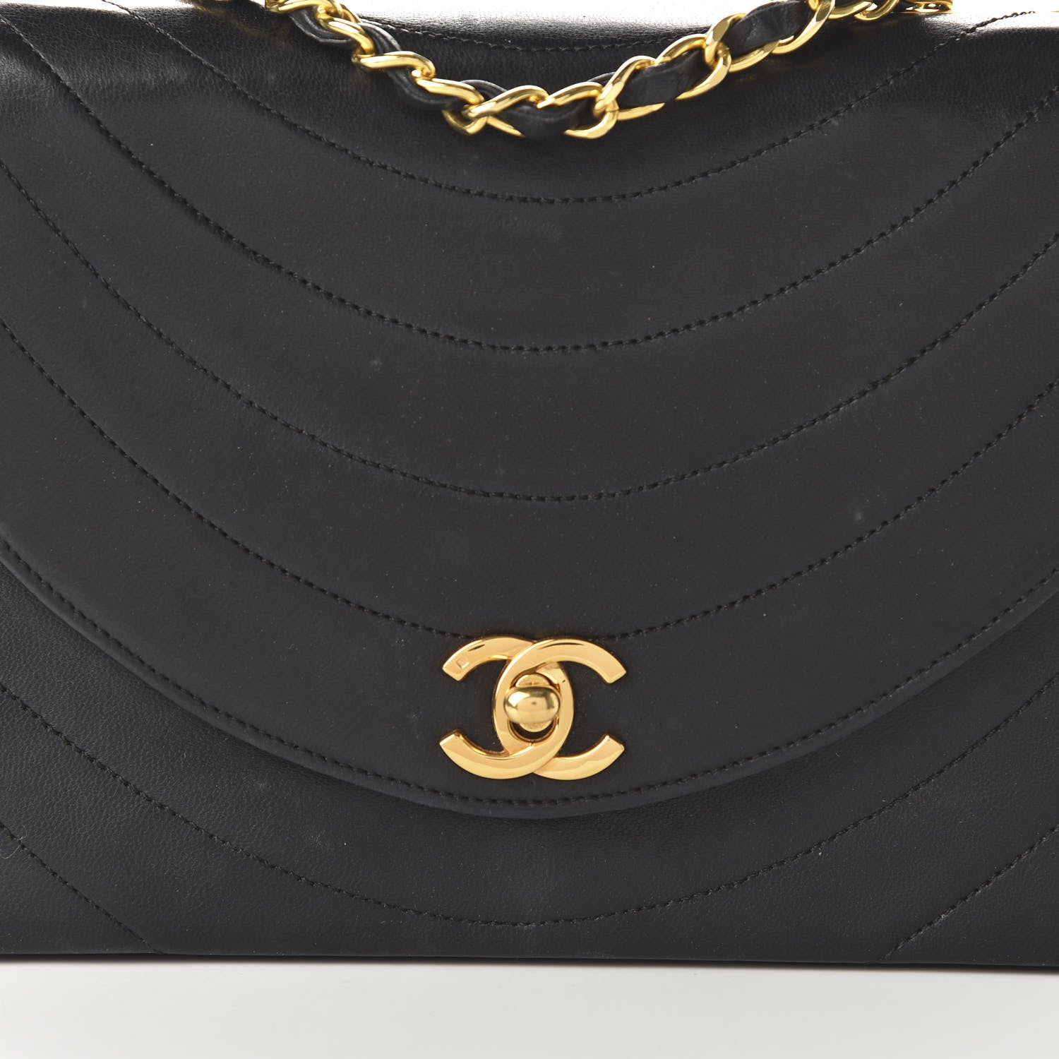 Chanel Lambskin Ribbon Quilted Small Single Flap Black 10 of 10