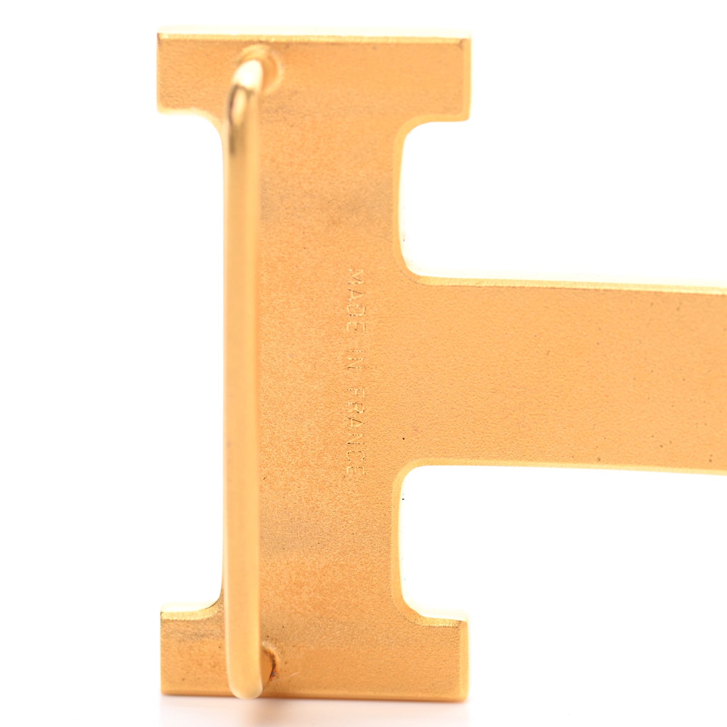 Guilloche 32mm H Belt Buckle Gold