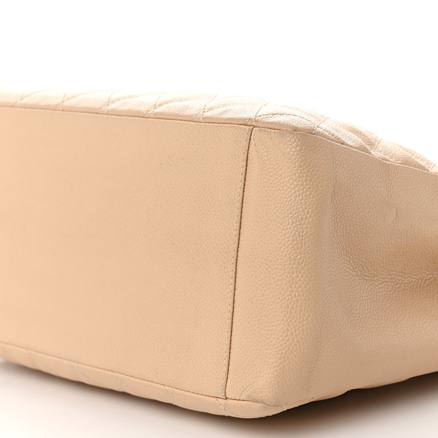 Caviar Quilted Grand Shopping Tote GST Beige Clair