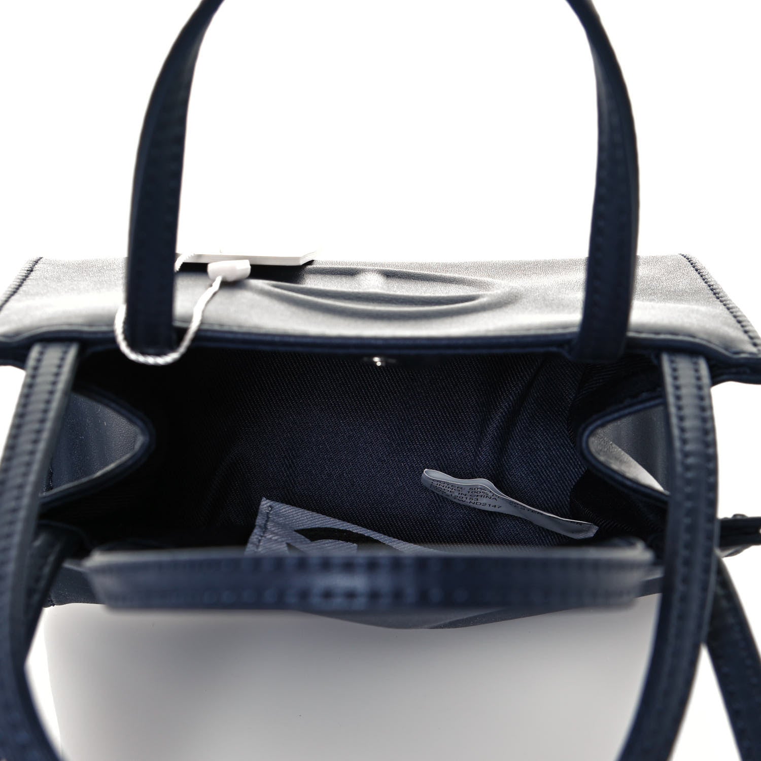 Telfar Vegan Leather Small Shopping Bag Navy 5 of 12