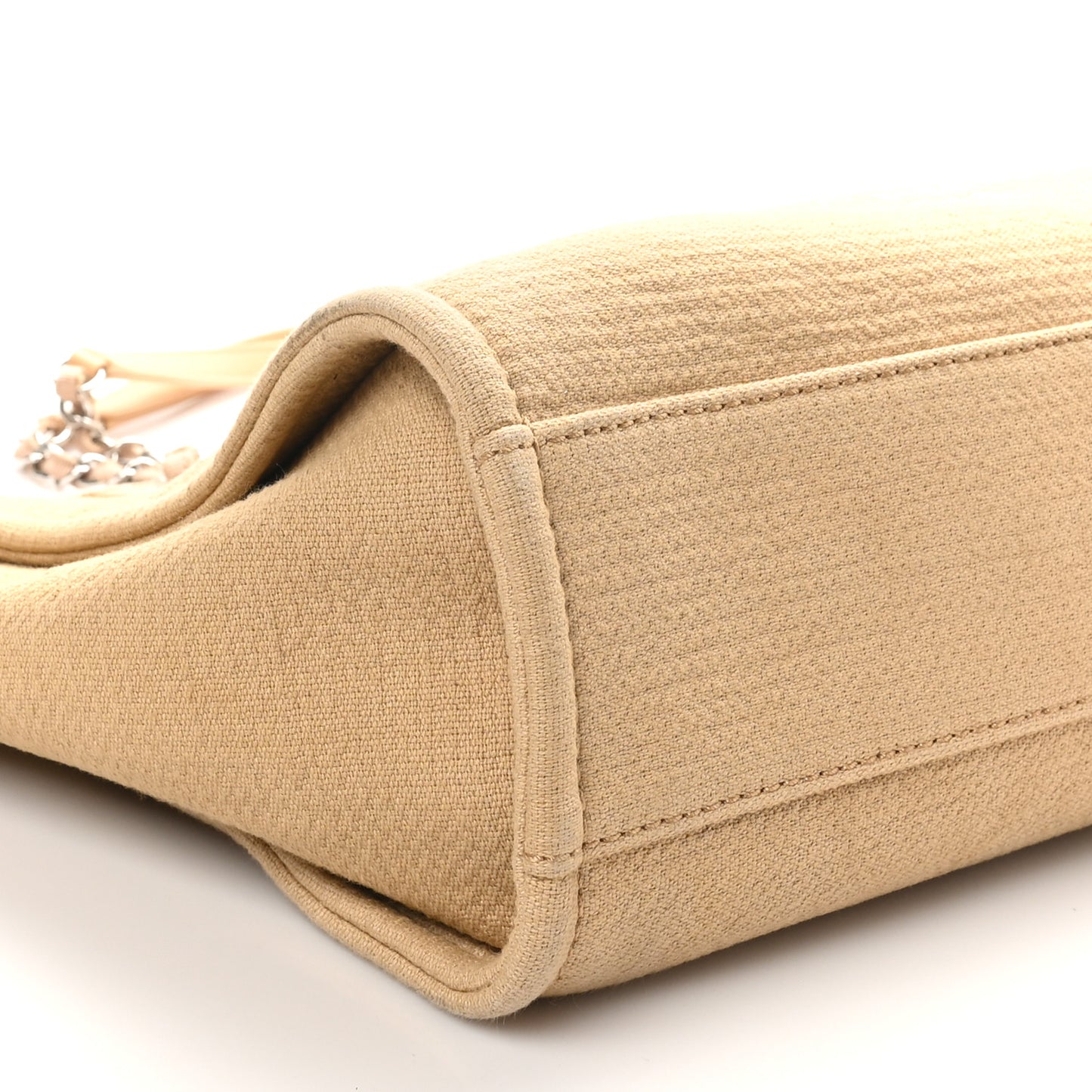 Mixed Fibers Small Deauville Tote Beige