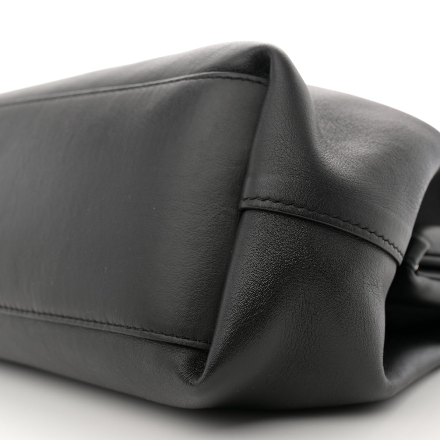Calfskin Medium The Point Triangle Bag Black