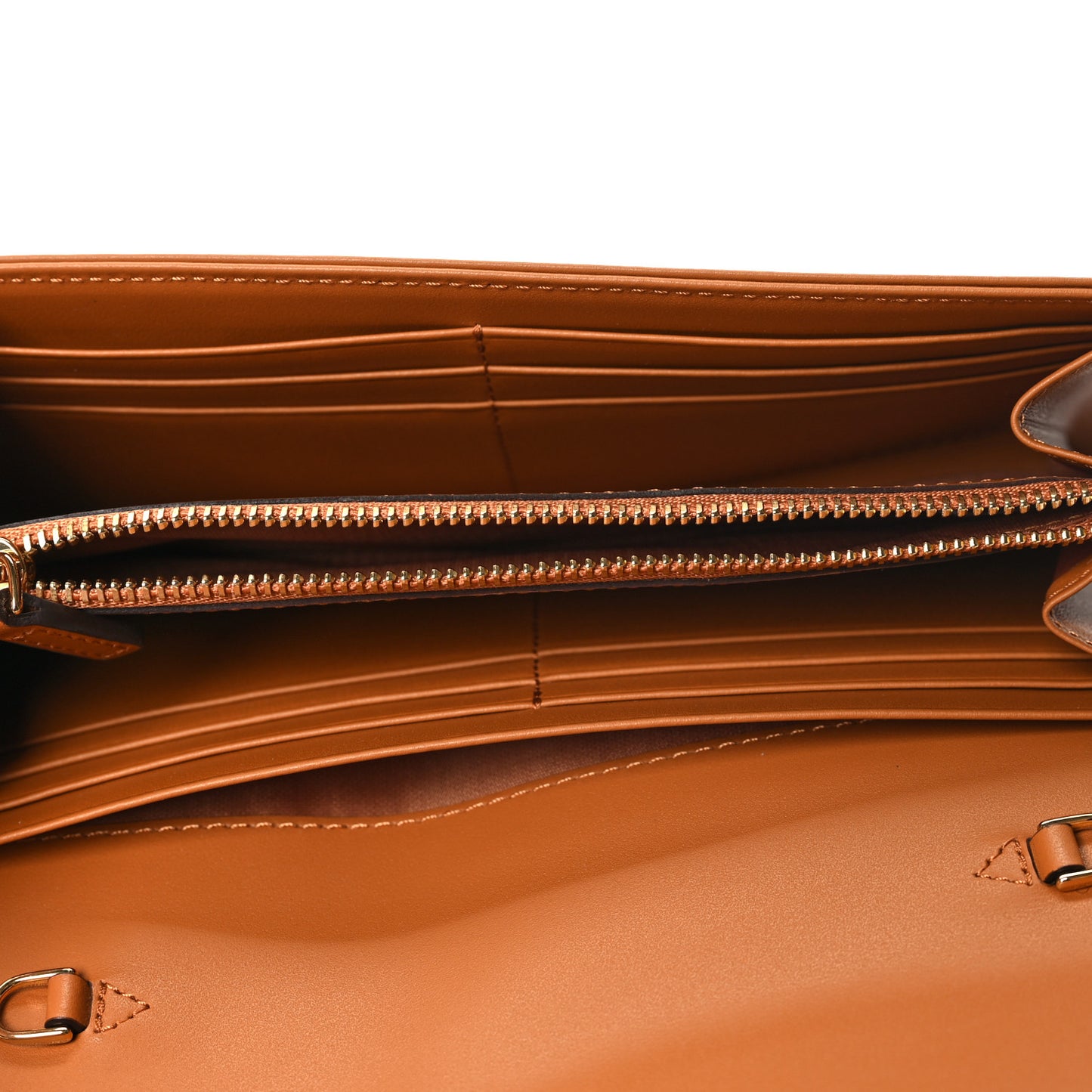 Visetos Large Patricia Wallet On Chain Cognac