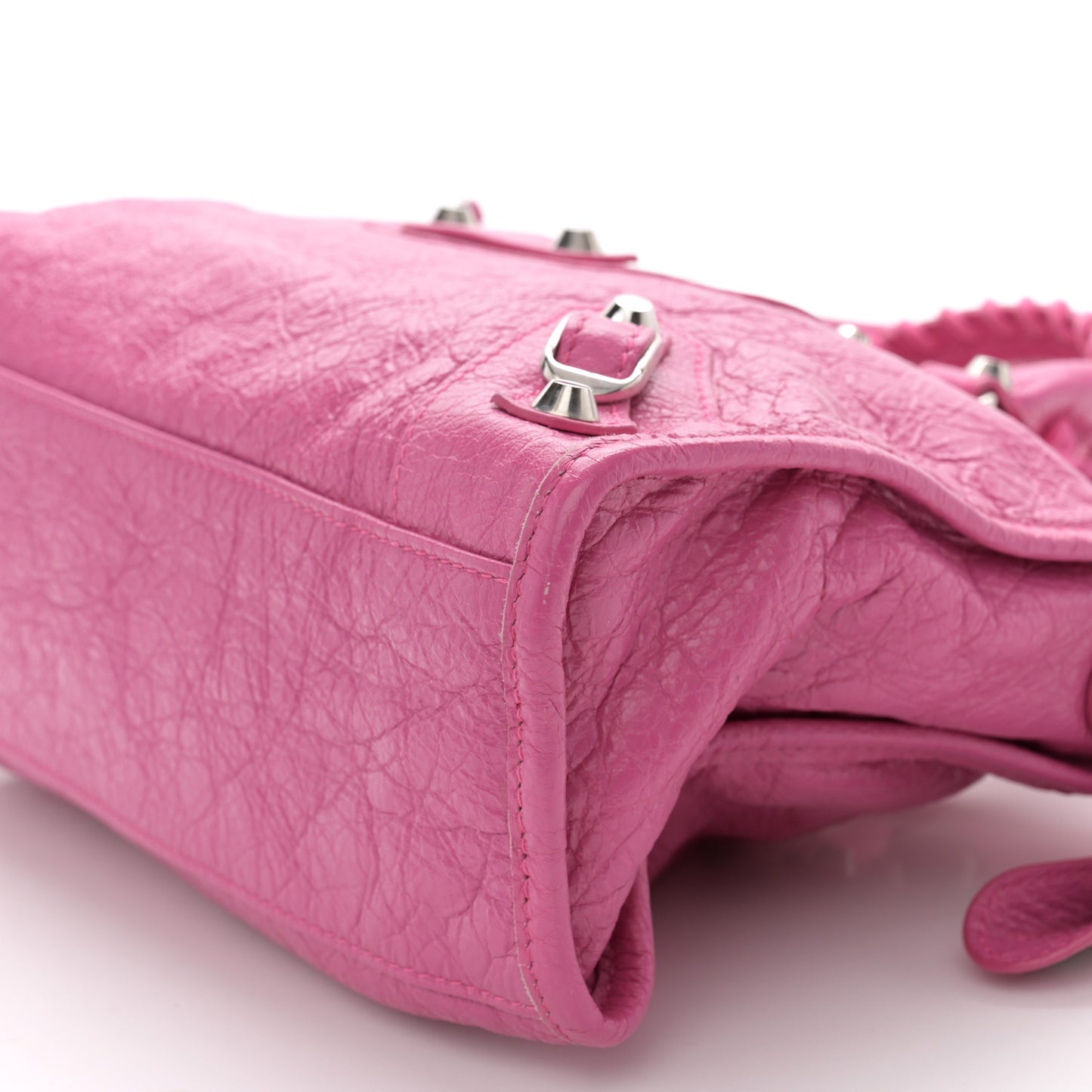 Agneau Classic Silver Hardware S City Rose Flamingo