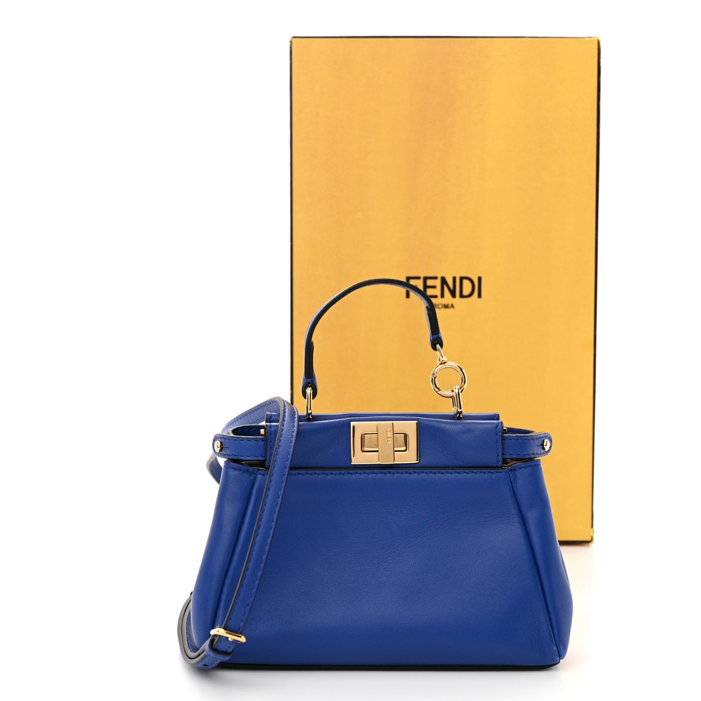 Shiny Nappa Micro Peekaboo Iconic Satchel Bleuette