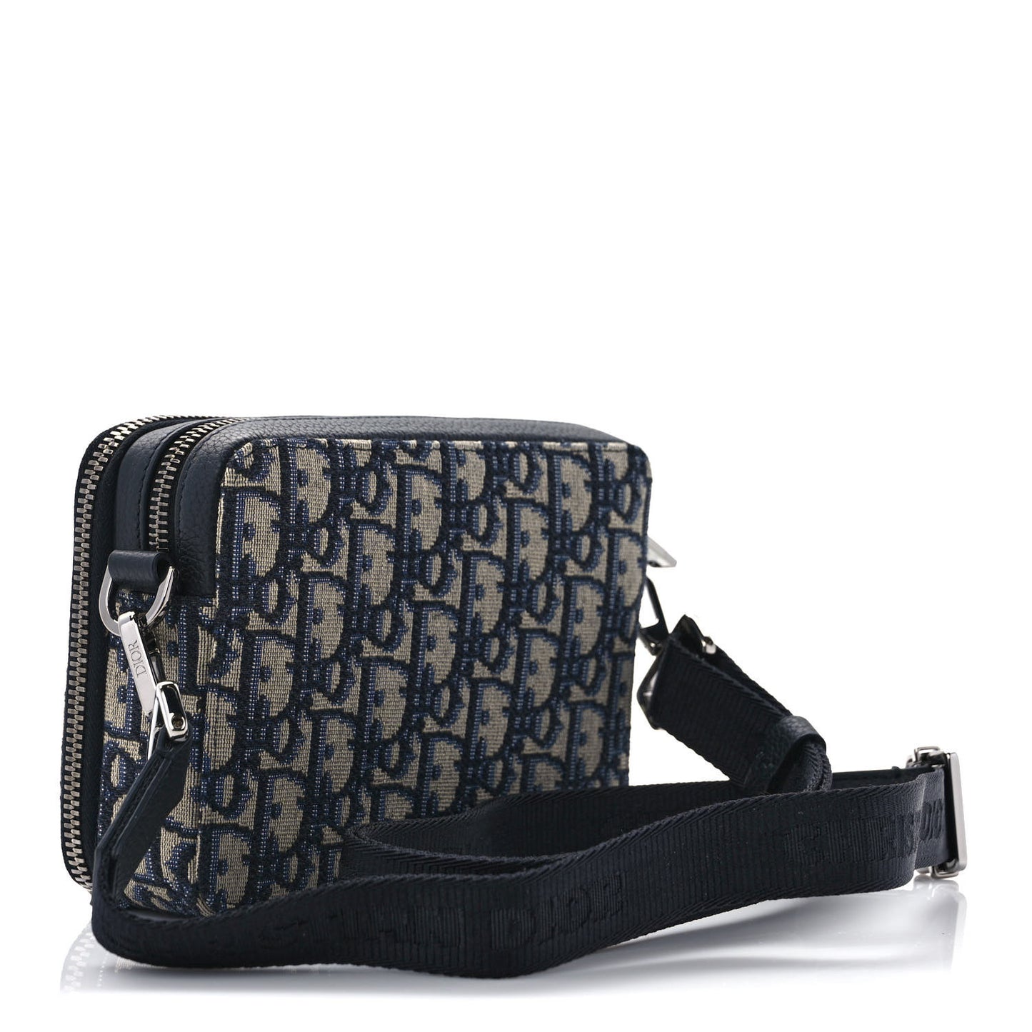 Oblique Pouch Beige Black