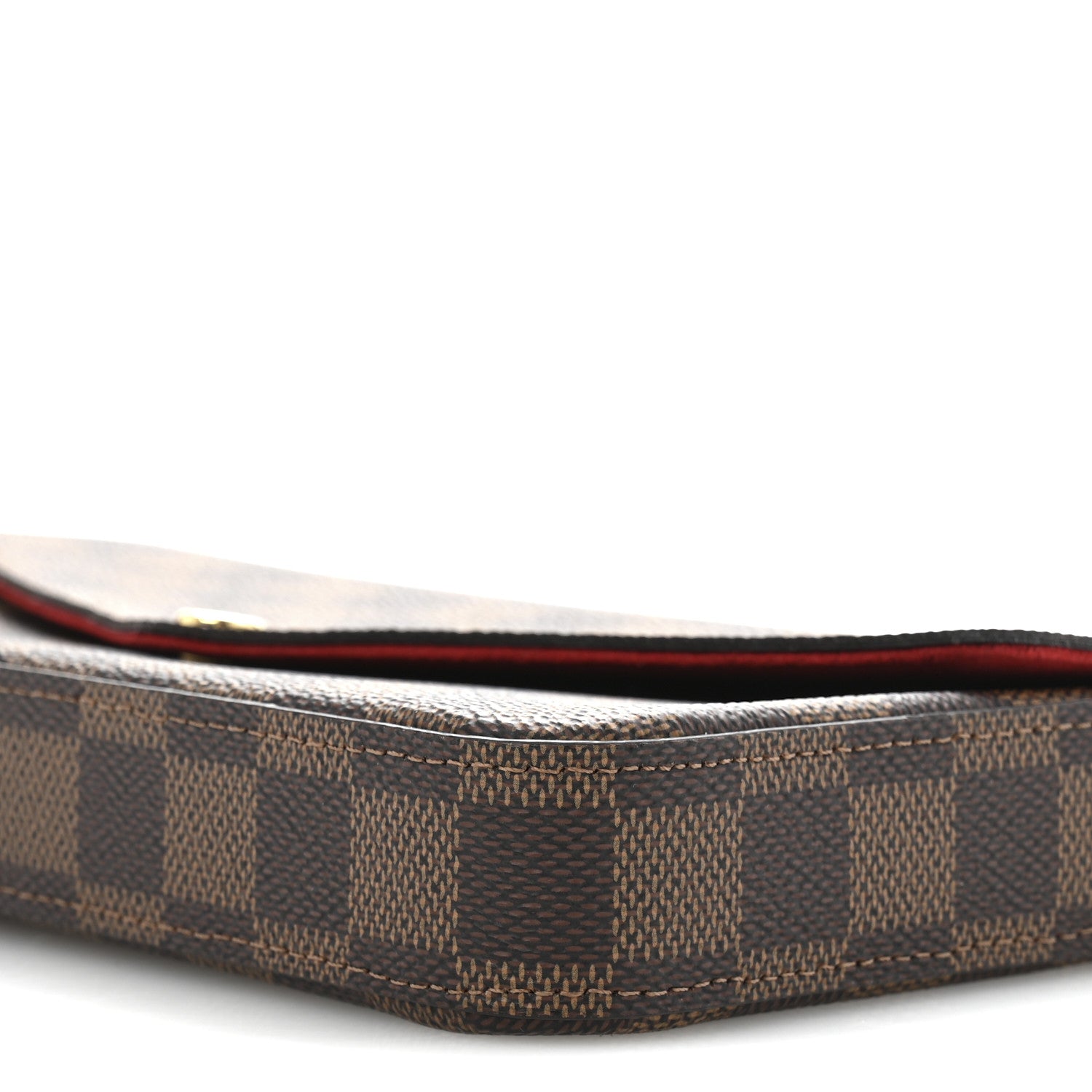 Louis Vuitton Damier Ebene Pochette Felicie Chain Wallet 10 of 13