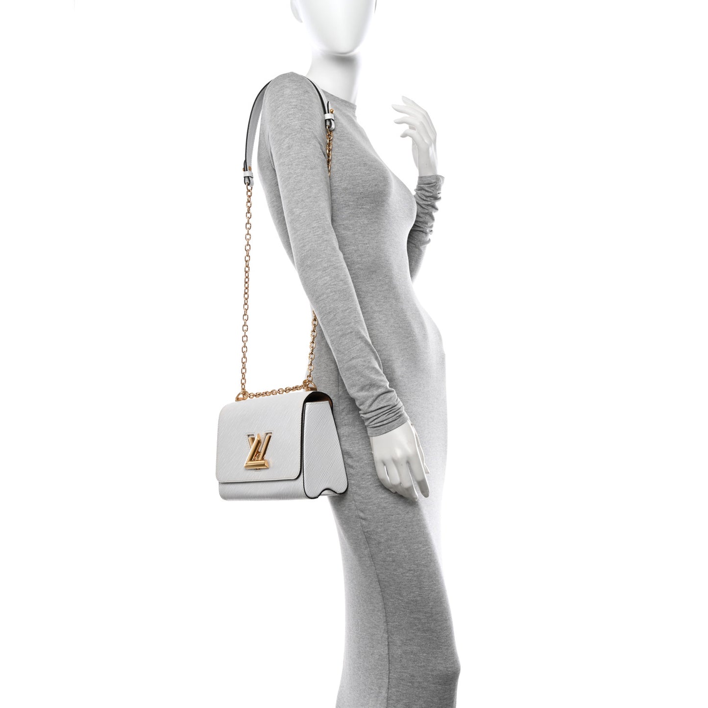 Epi Twist Shoulder Bag MM White