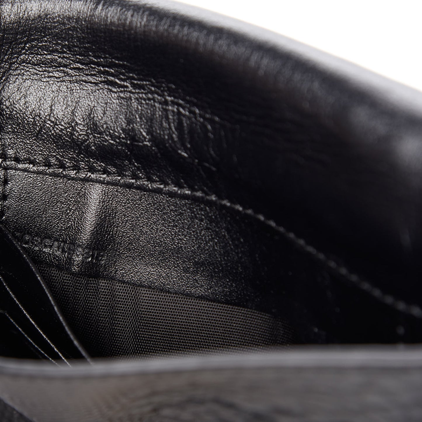 Signature Grain Calfskin Check Embossed Langley Crossbody Black