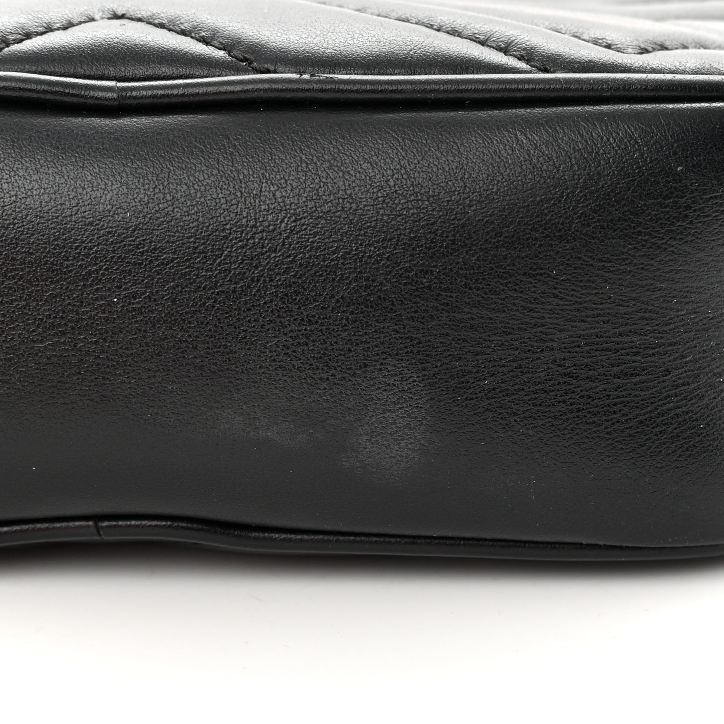 Calfskin Matelasse Mini GG Marmont Chain Shoulder Bag Black