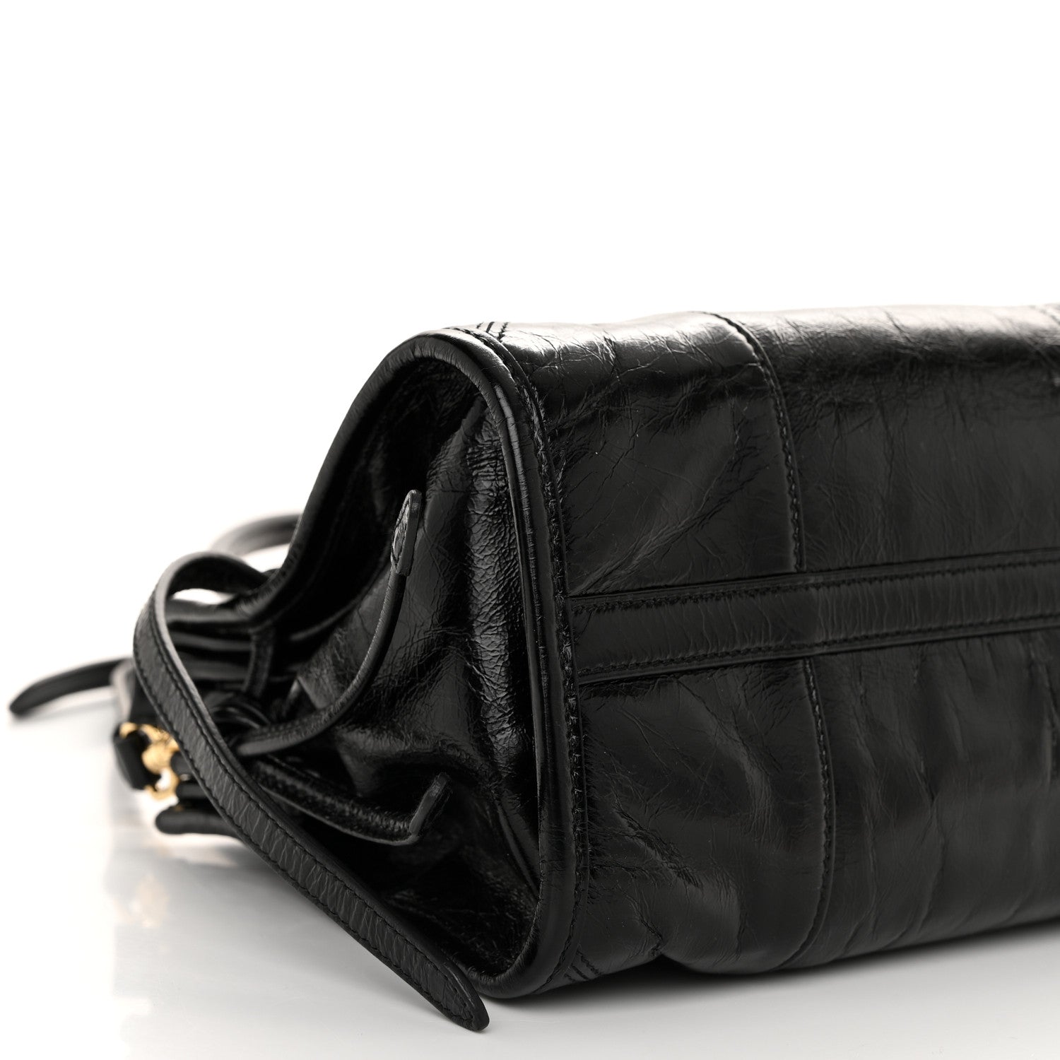 Prada Shiny Nappa Medium Shoulder Bag Black 9 of 10