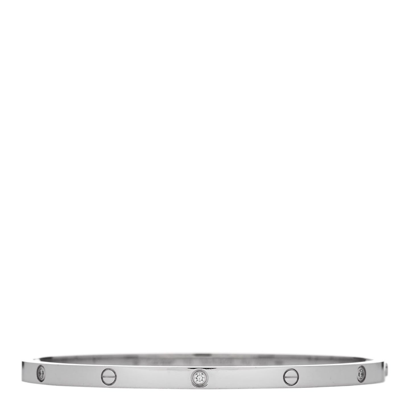 18K White Gold 6 Diamond Small LOVE Bracelet 18