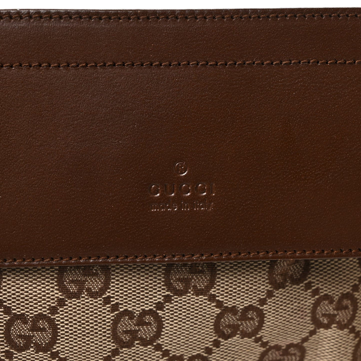 GG Monogram Double Pocket Belt Bag Dark Brown