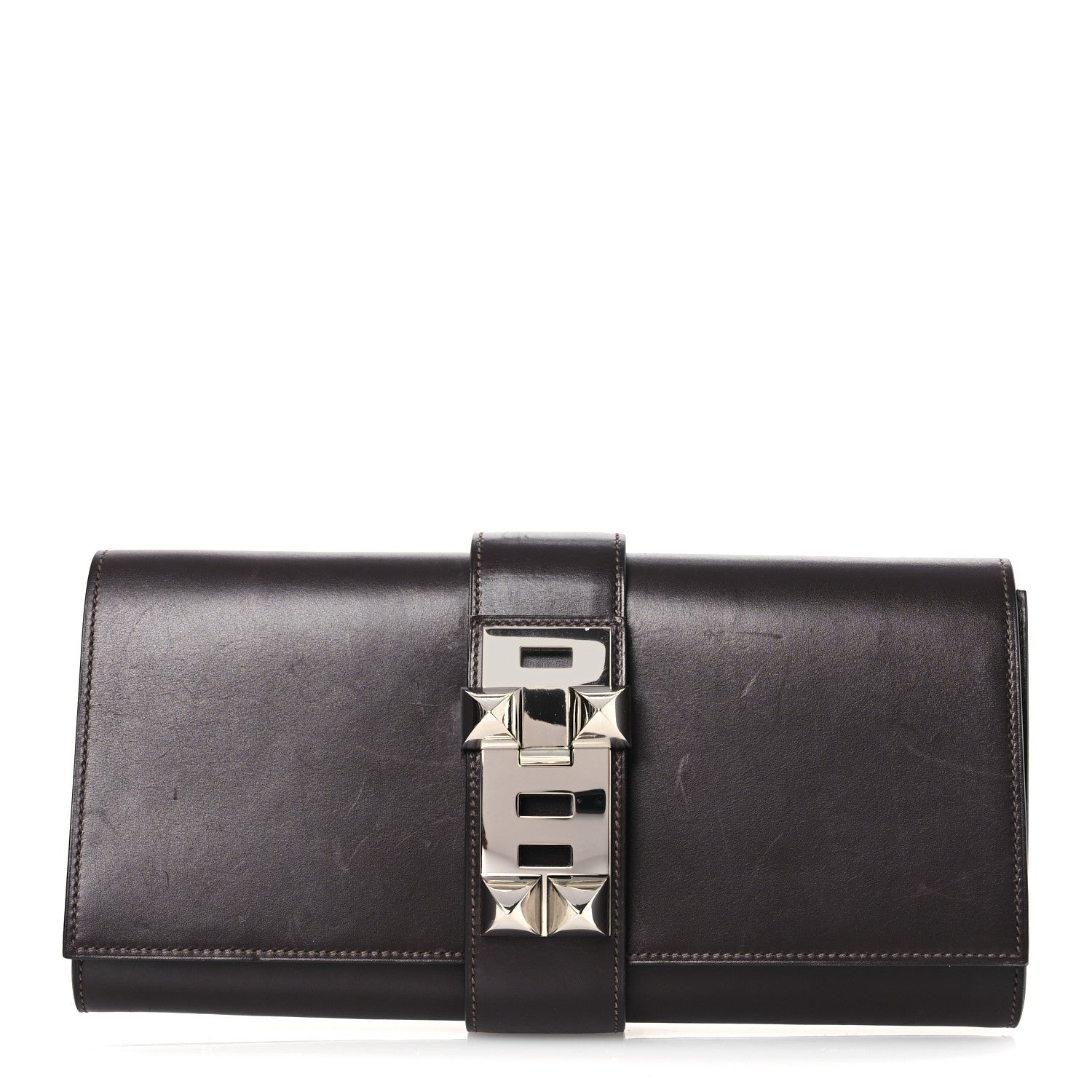 Hermes Box Medor 23 Clutch Chocolate 1 of 13
