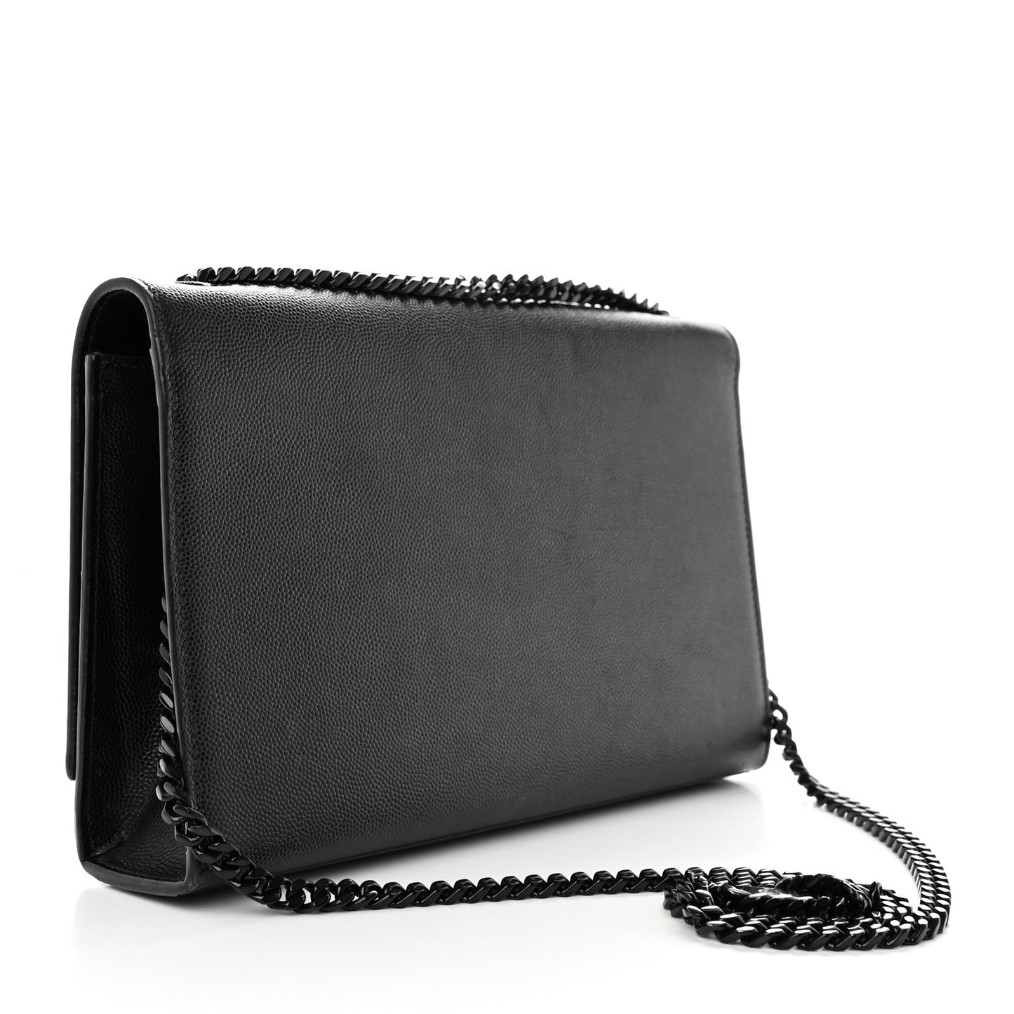 Grain De Poudre Medium Classic Monogram Monochrome Kate Satchel Black