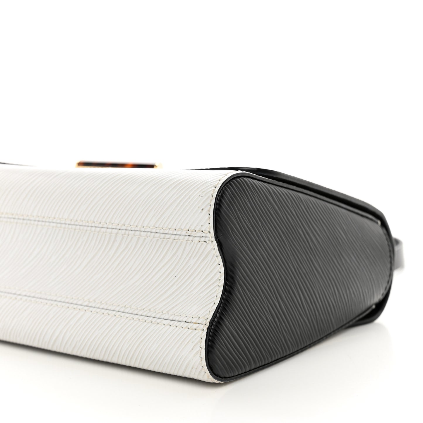 Epi Tortoiseshell Twist Shoulder Bag MM Black White
