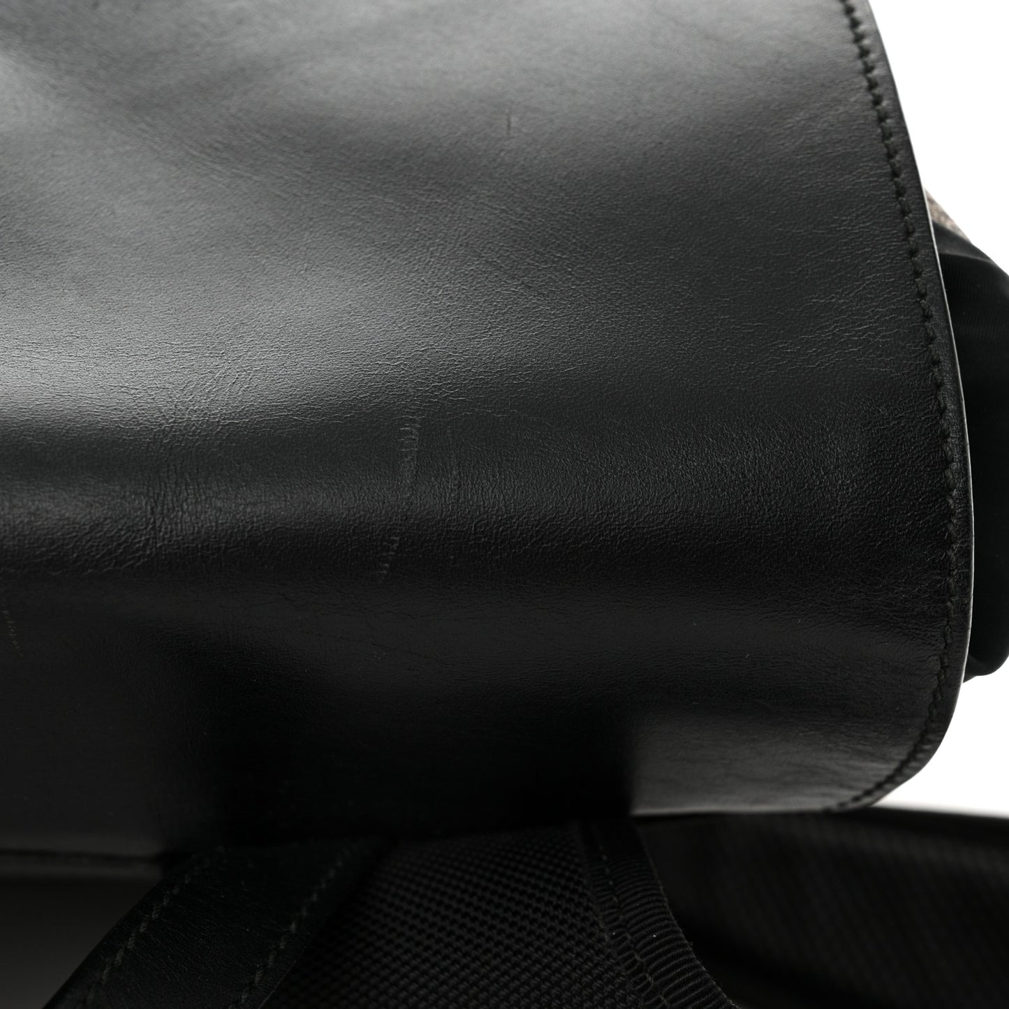 GG Supreme Monogram Single Buckle Backpack Beige Black