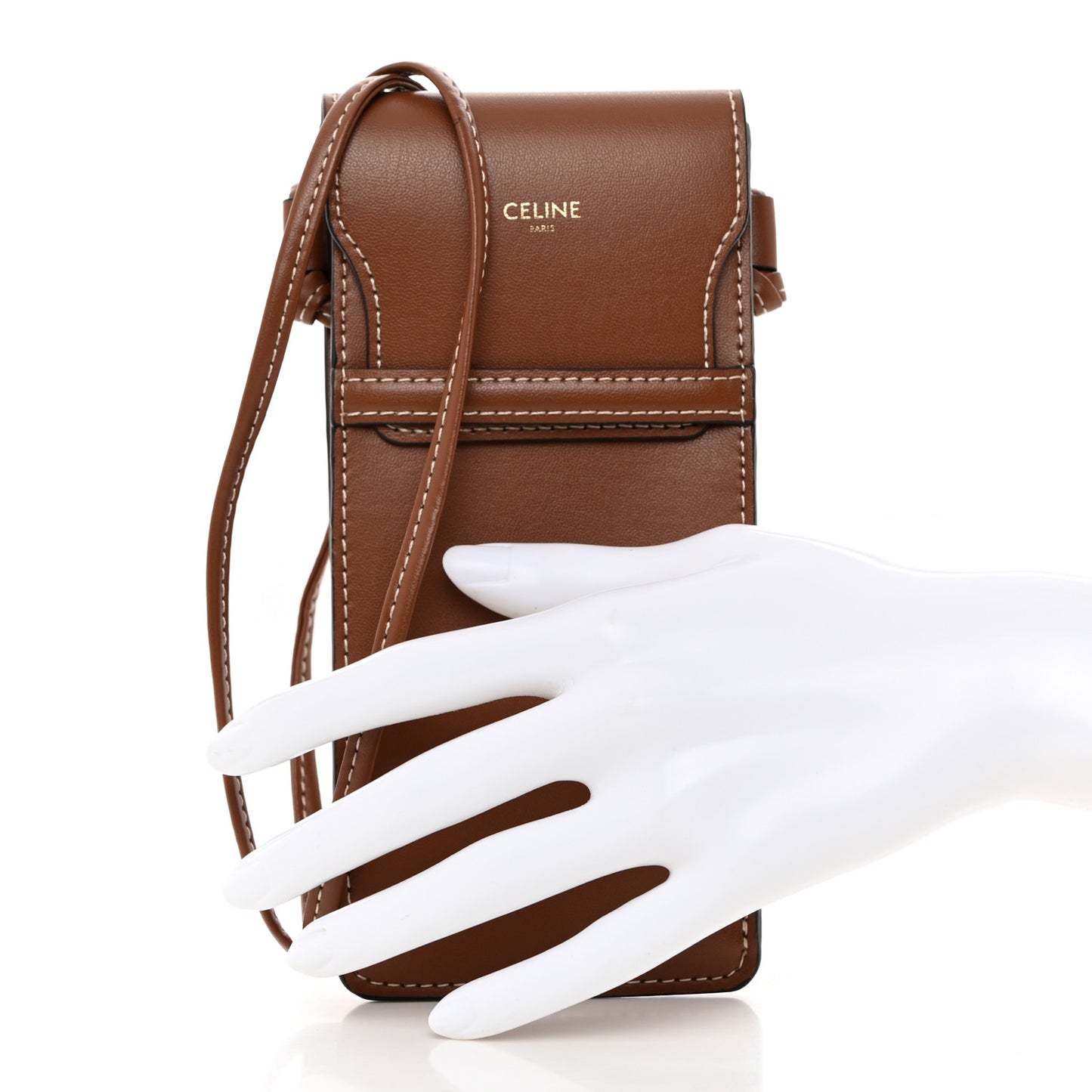 Smooth Calfskin Sunglasses Pouch Tan