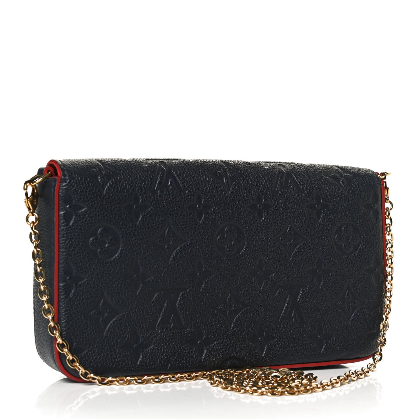 Empreinte Pochette Felicie Chain Wallet Marine Rouge