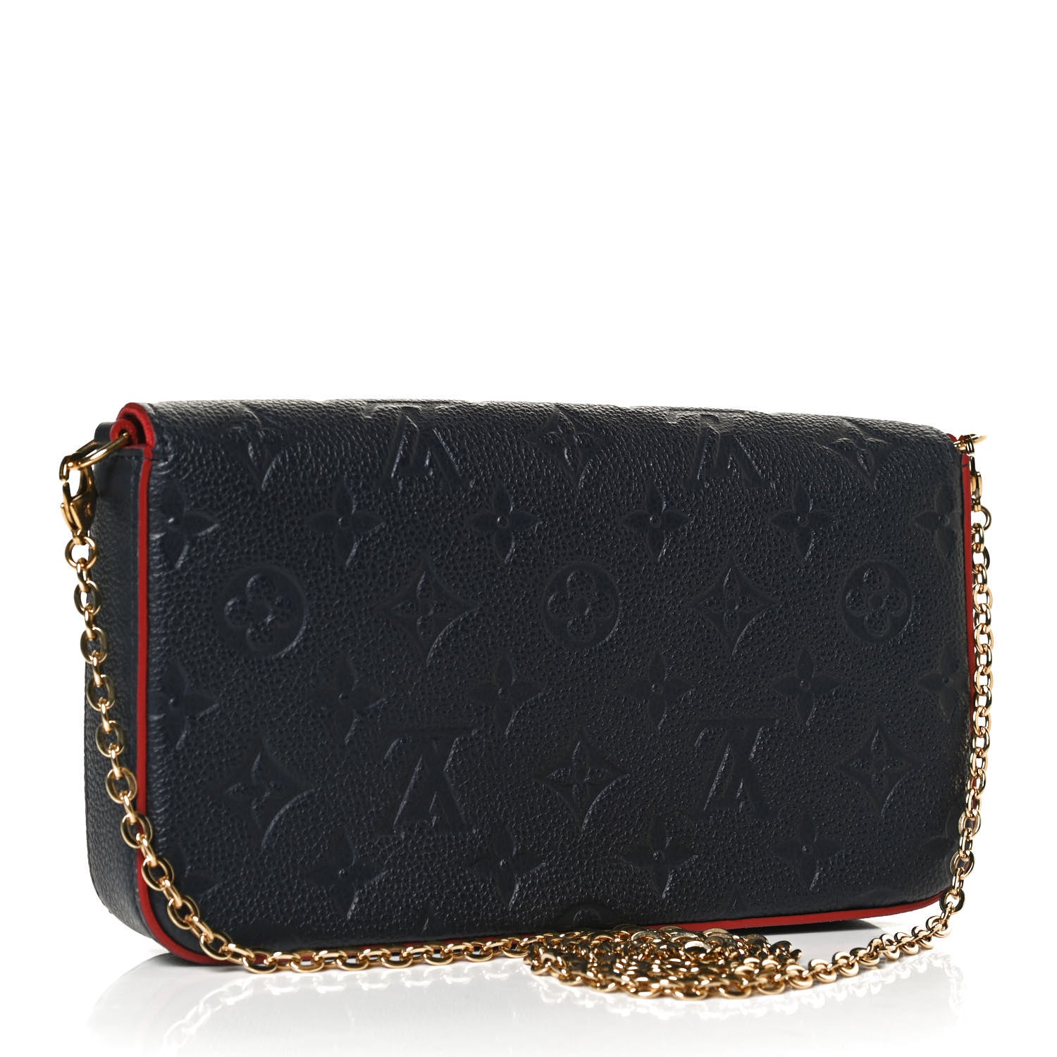 Louis Vuitton Empreinte Pochette Felicie Chain Wallet Marine Rouge 3 of 12
