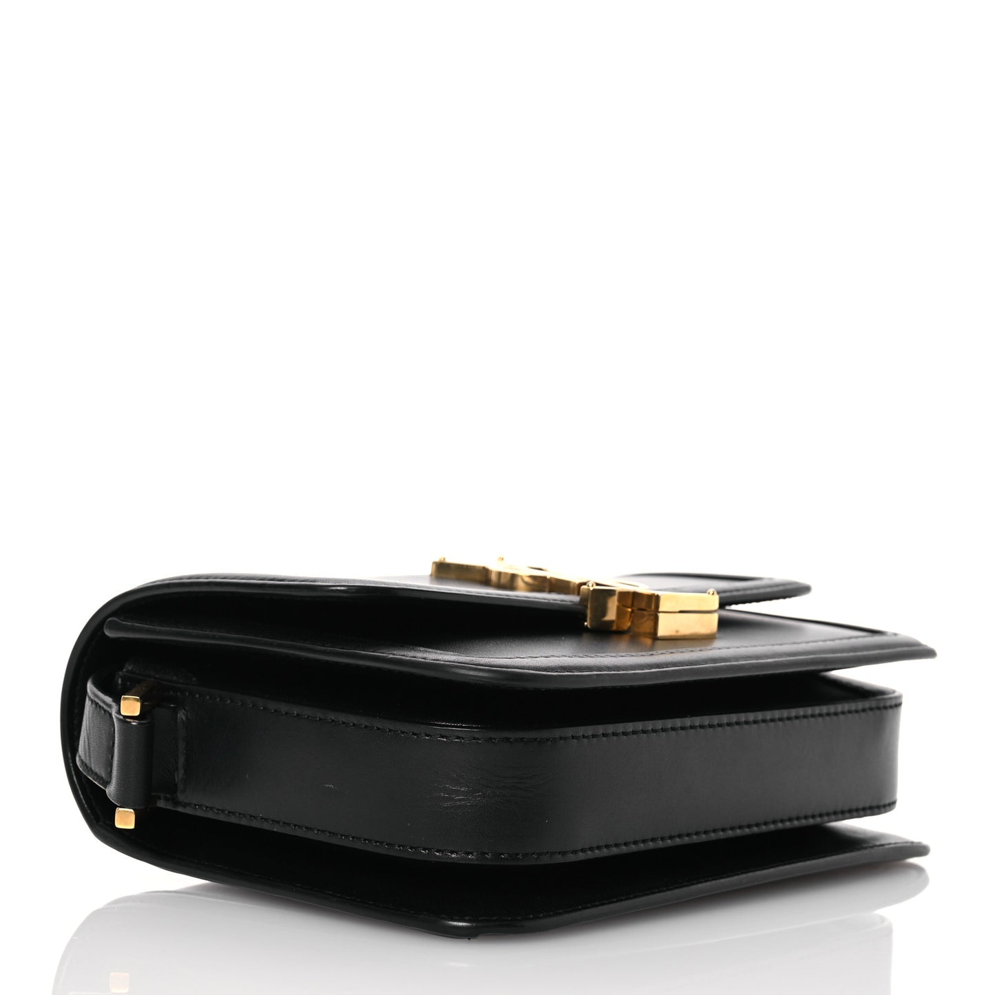 Smooth Calfskin Small Solferino Satchel Black