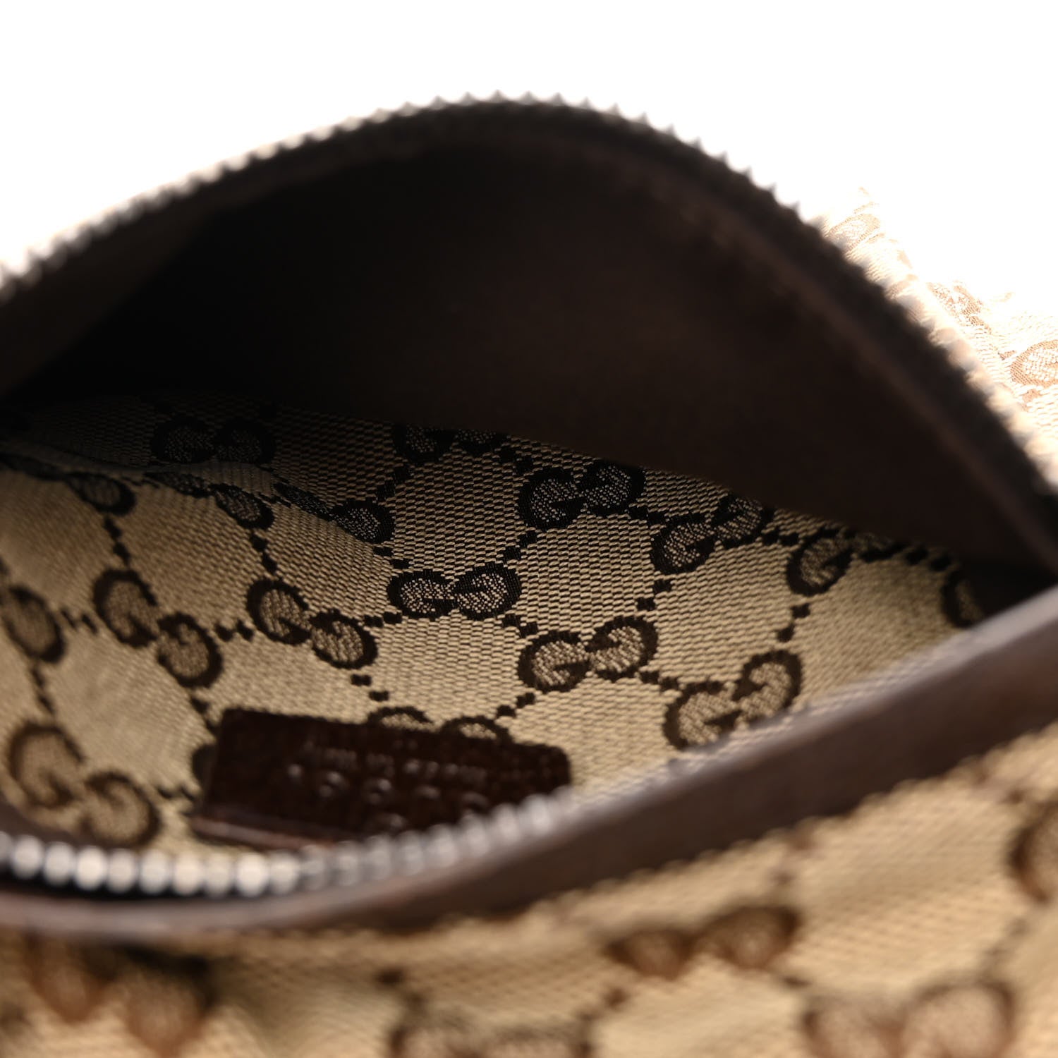 Gucci Monogram Double Pocket Belt Bag Dark Brown 7 of 14