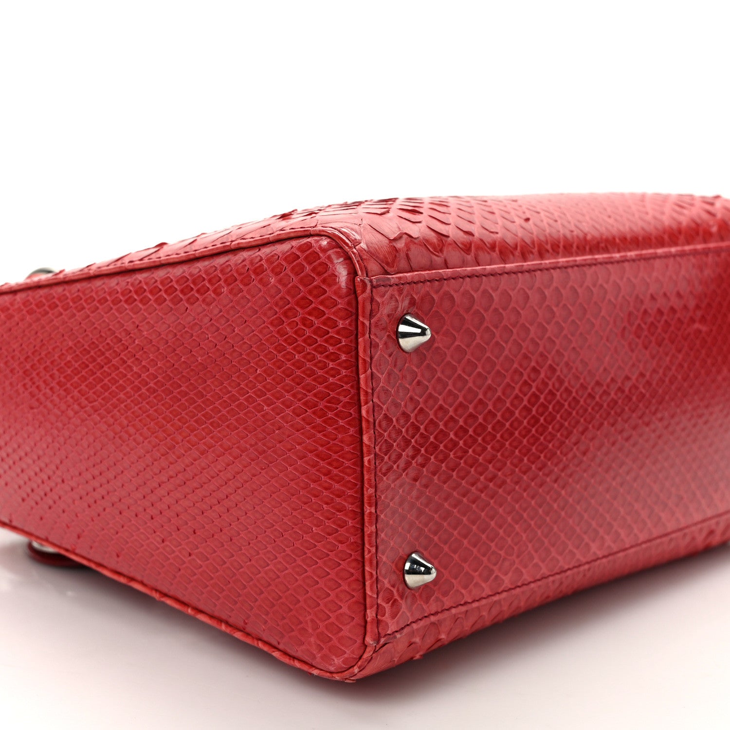 Christian Dior Snakeskin Medium Lady Dior Red 9 of 13