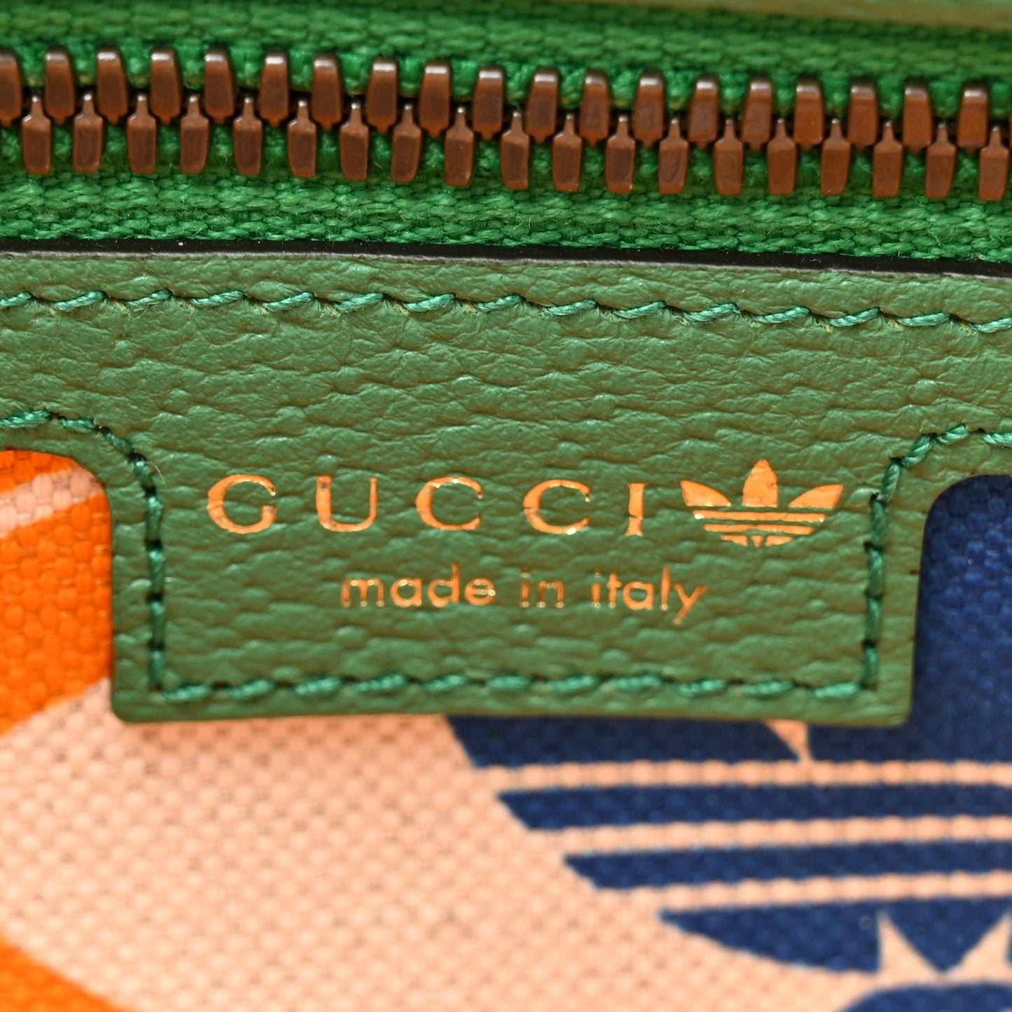 X ADIDAS Textured Dollar Calfskin Belt Bag Green