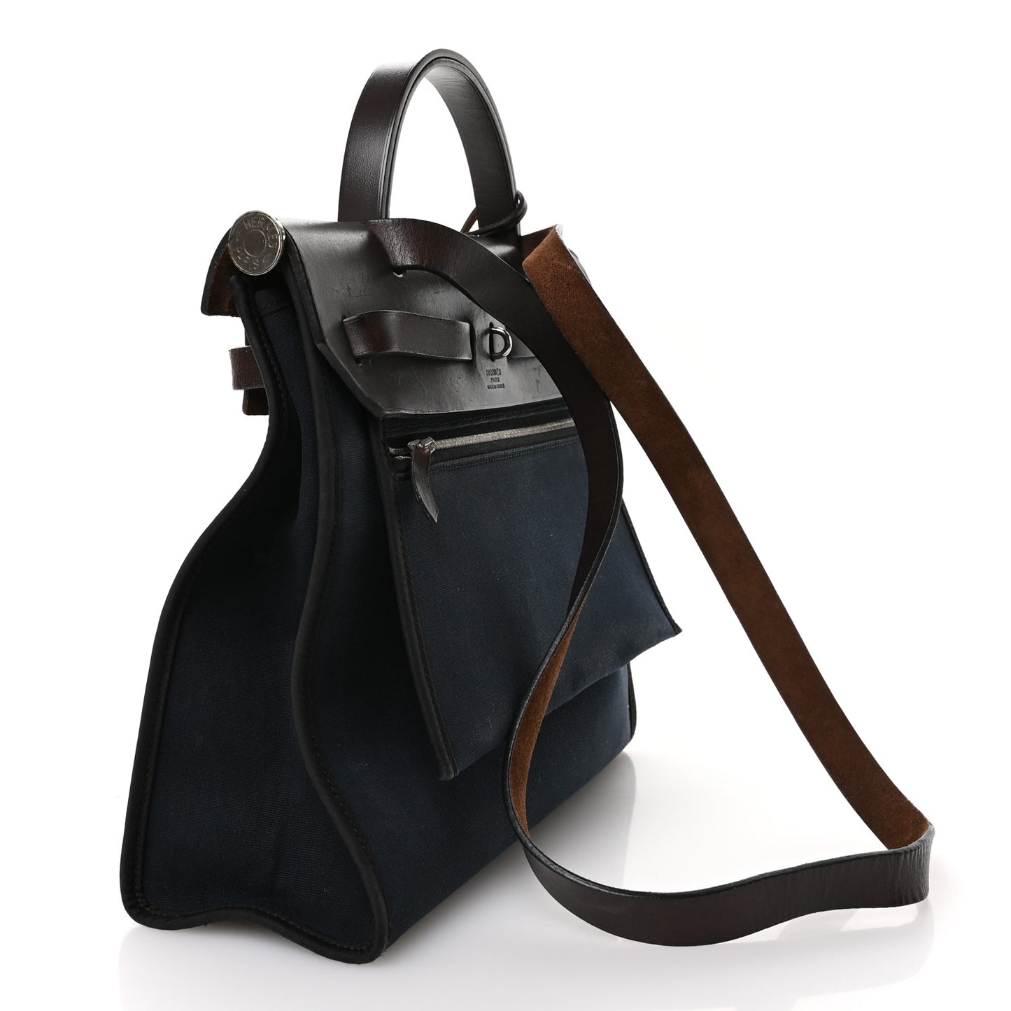 Military Toile Vache Hunter Herbag Zip 31 PM Bleu Marine Black Ebene