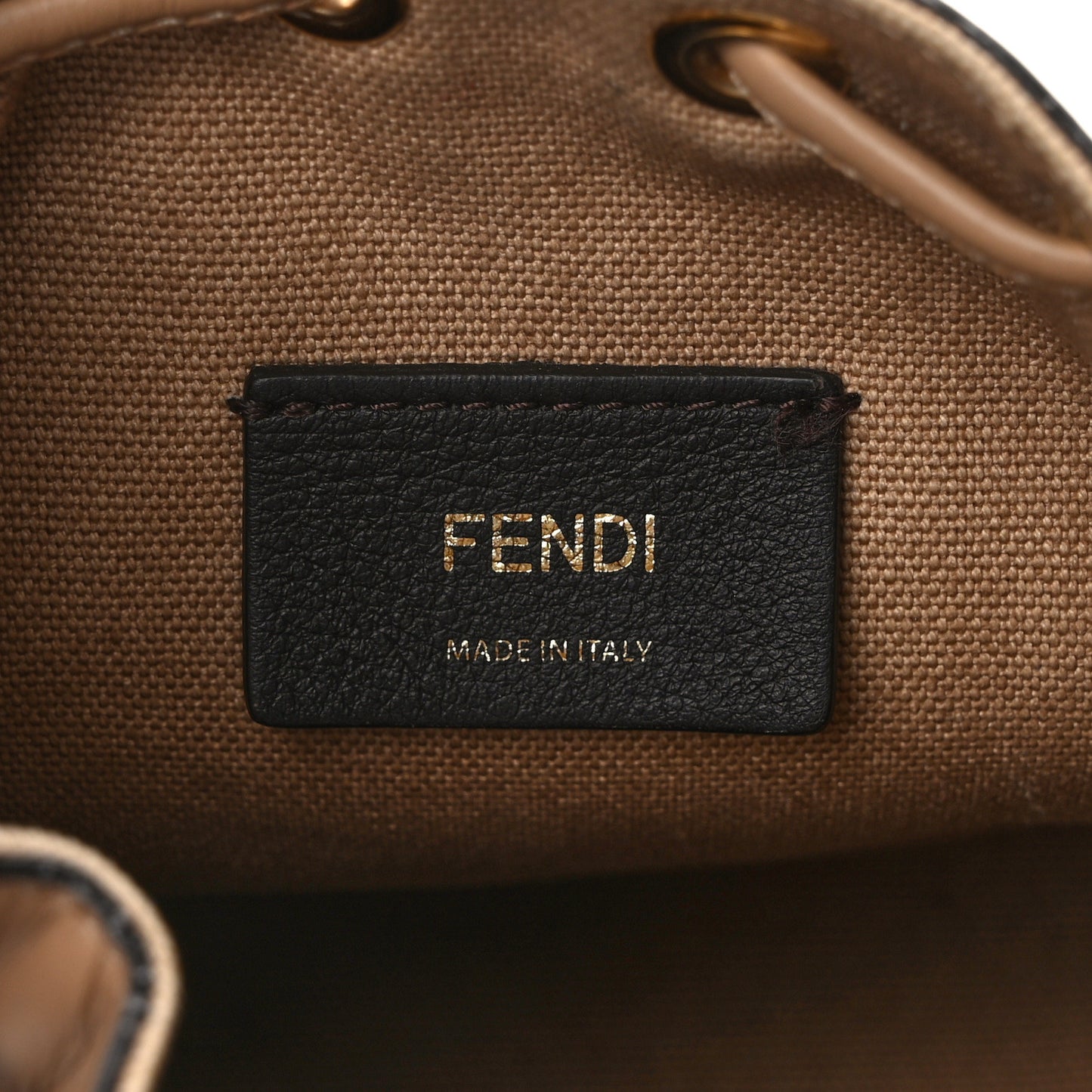 Canvas Vitello King F is Fendi FF Multicolor Embroidered Mini Mon Tresor Bucket Bag Multicolor Cuoio