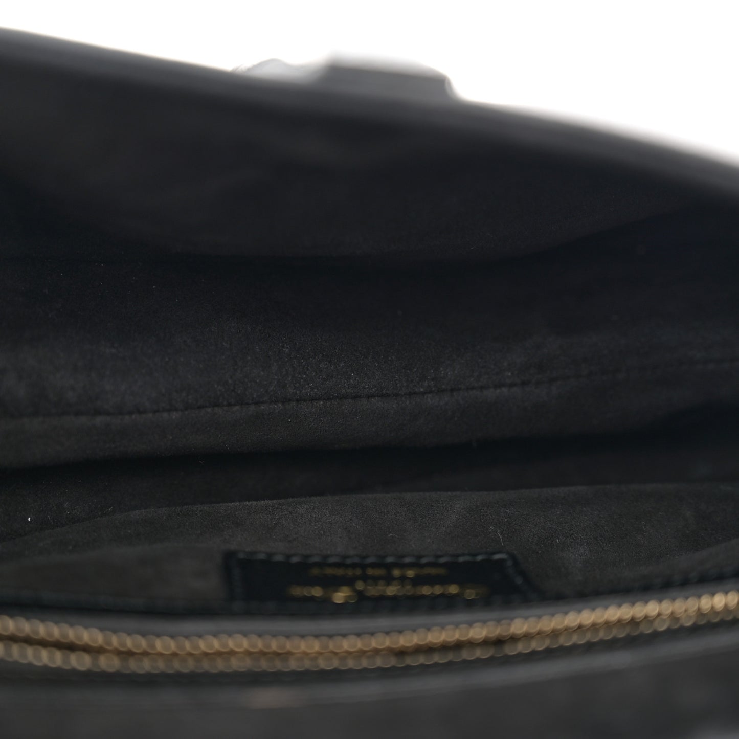 Grained Calfskin Saddle Bag With Strap Black