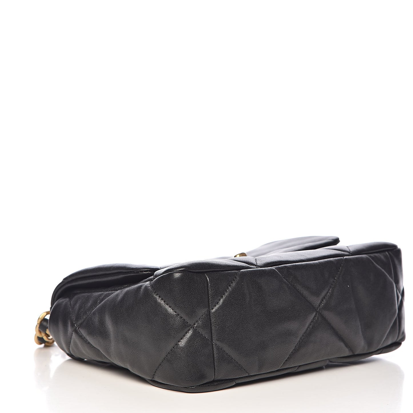 Lambskin Quilted Medium 19 Flap Black