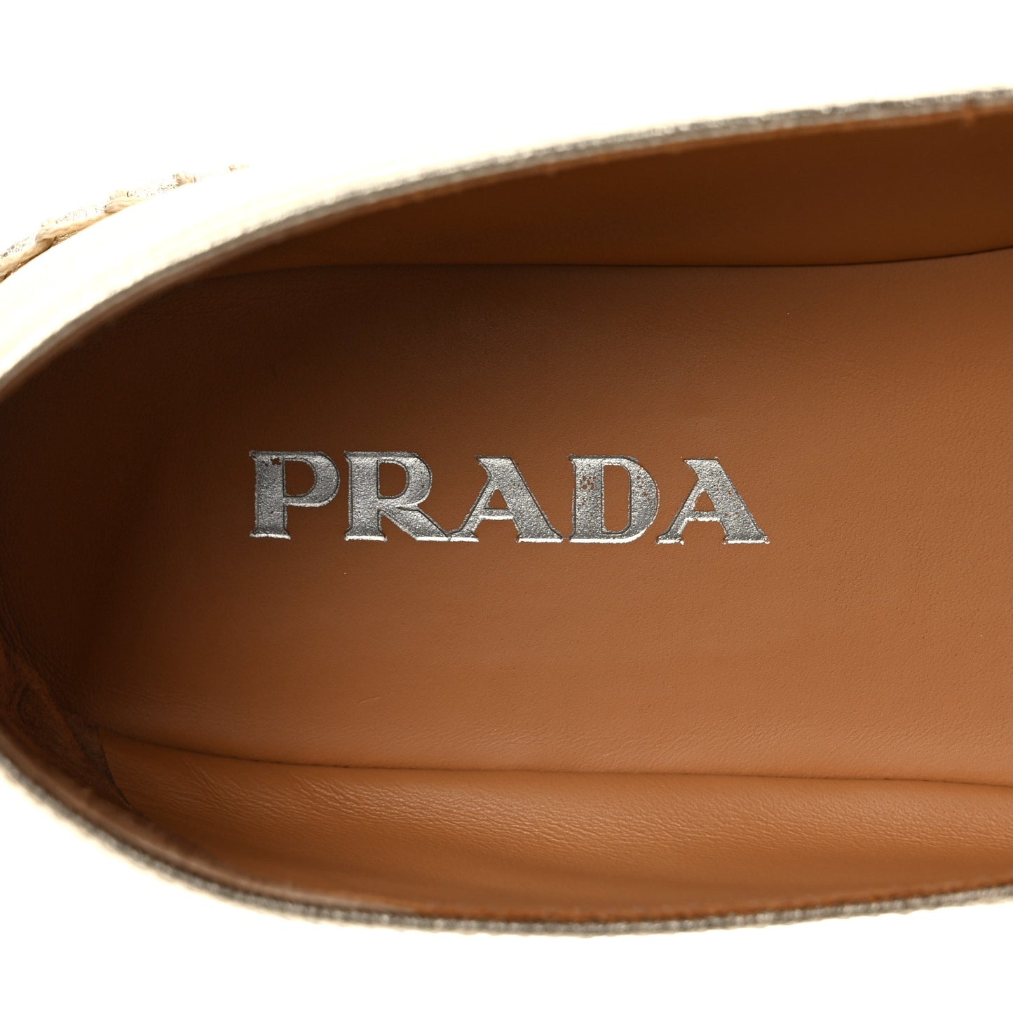 Metallic Nappa Logo Cap Toe Platform Espadrilles 39 Pirite