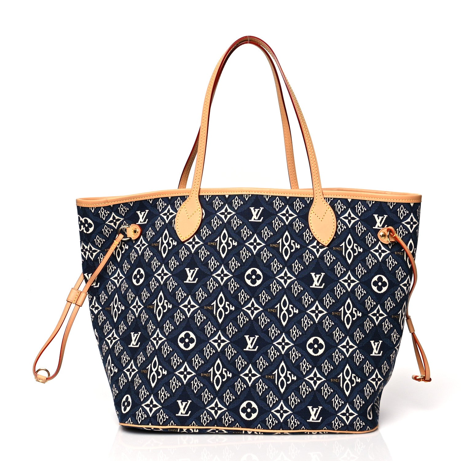 Louis Vuitton Jacquard Since 1854 Neverfull MM Blue 3 of 13