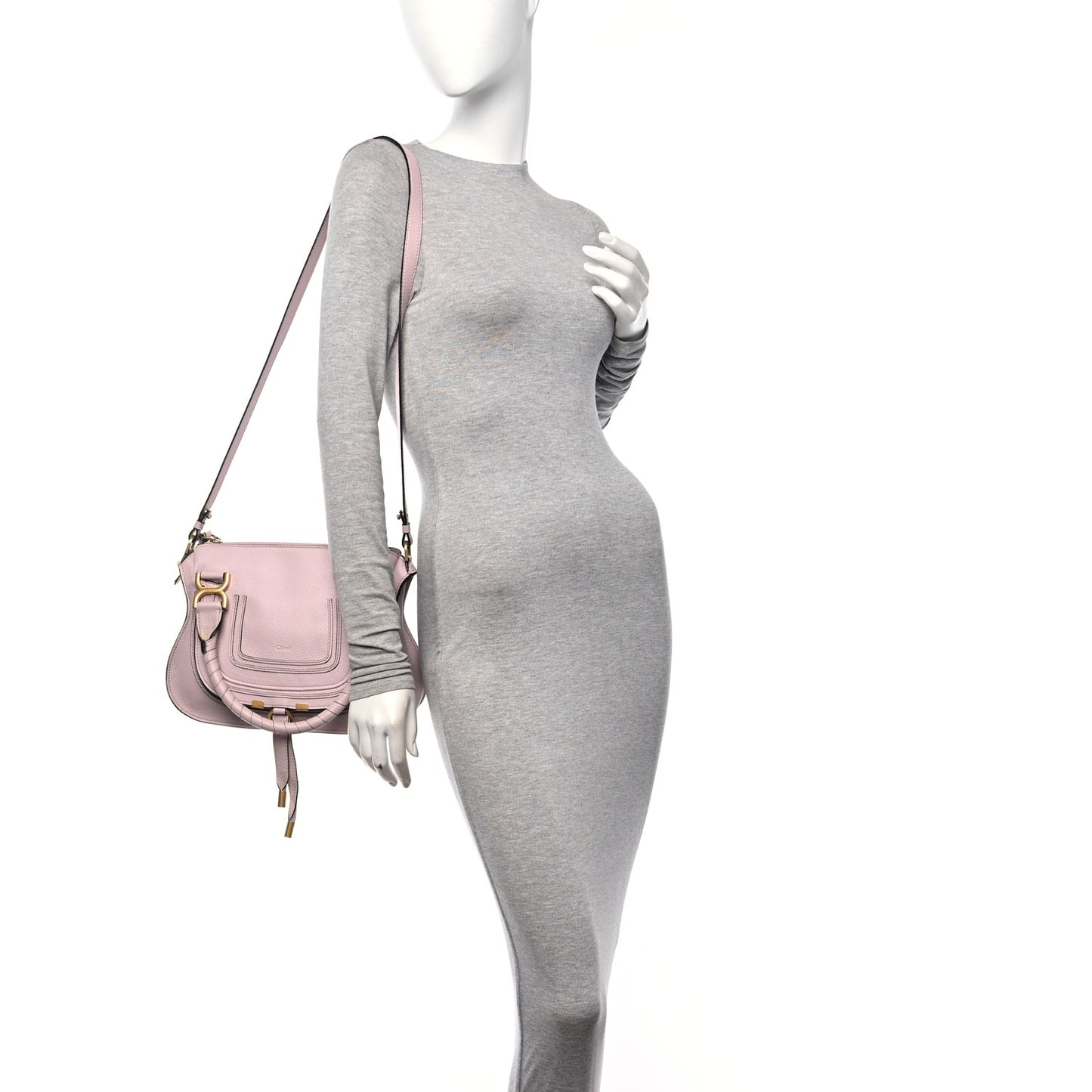 Calfskin Small Marcie Satchel Misty Lavender