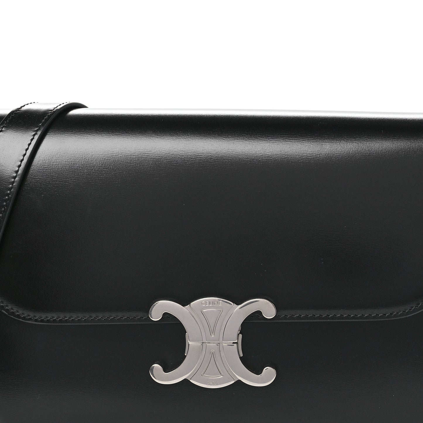 Shiny Calfskin Medium Triomphe Black