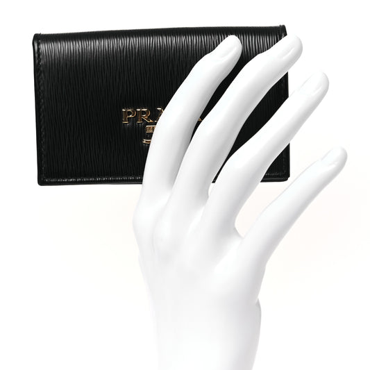 Vitello Move Triangle Logo Card Holder Black