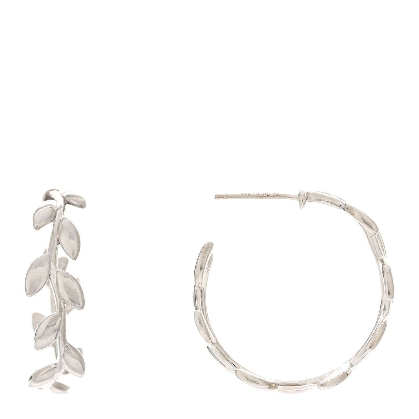 Sterling Silver Paloma Picasso Olive Leaf Hoop Earrings